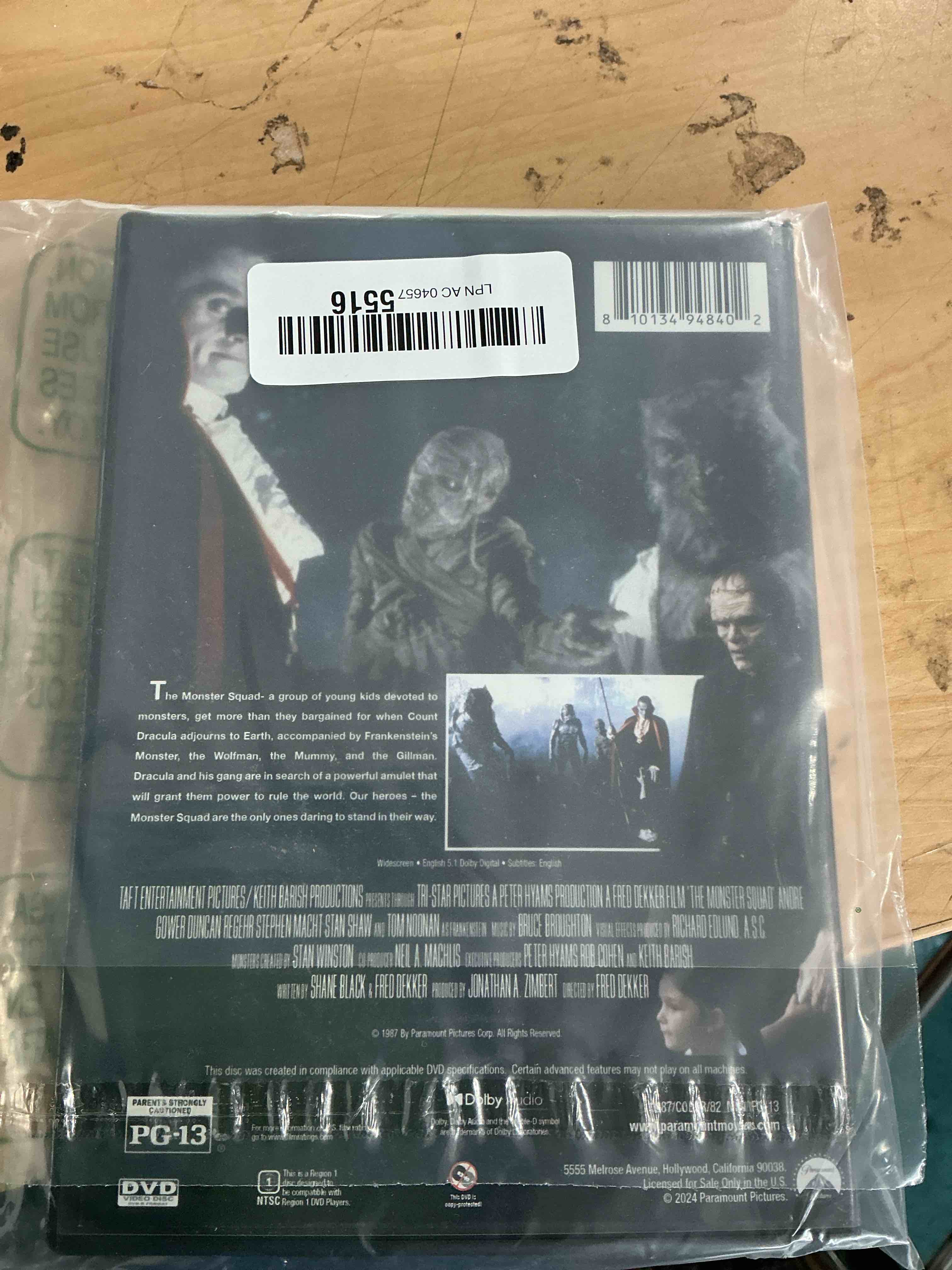 Condition photo showing New/Like New for the monster squad [dvd]