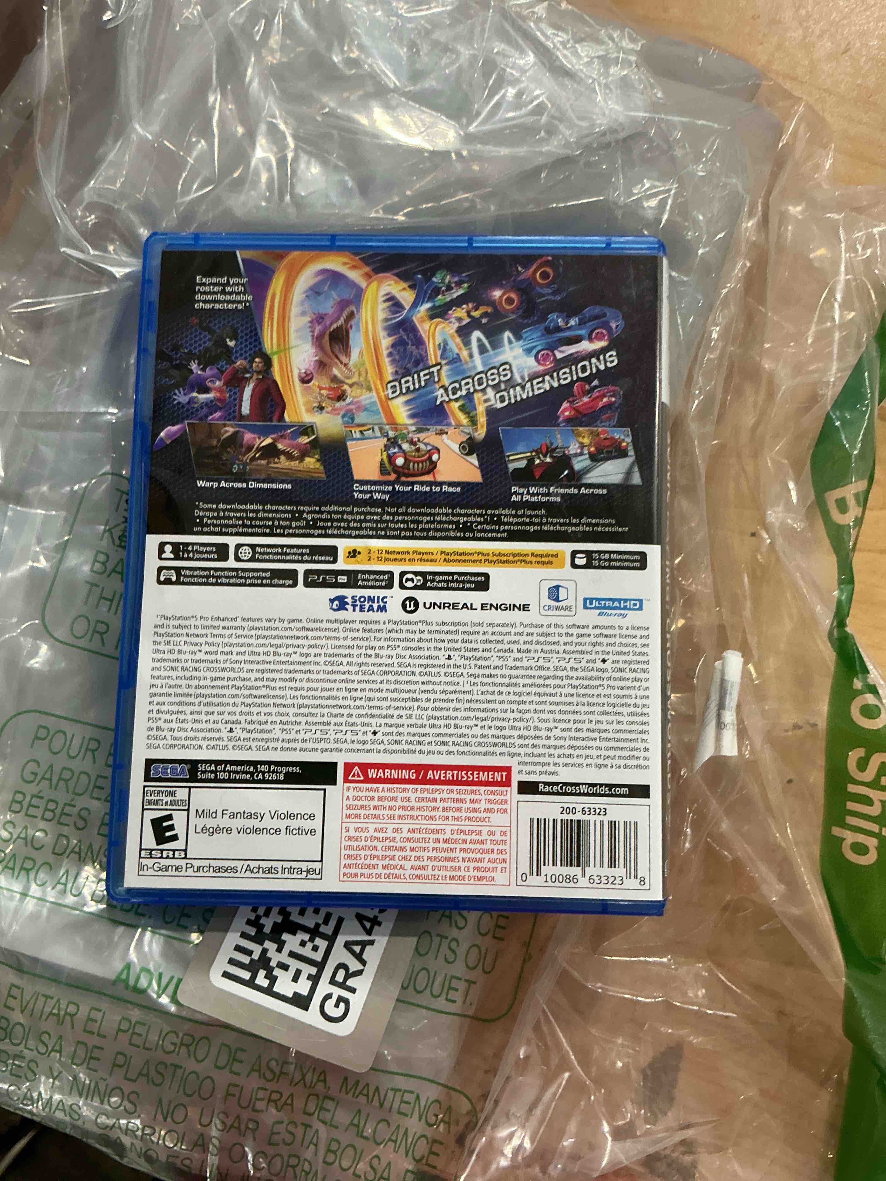 Condition photo showing As Is for sonic racing: crossworlds launch edition - playstation 5