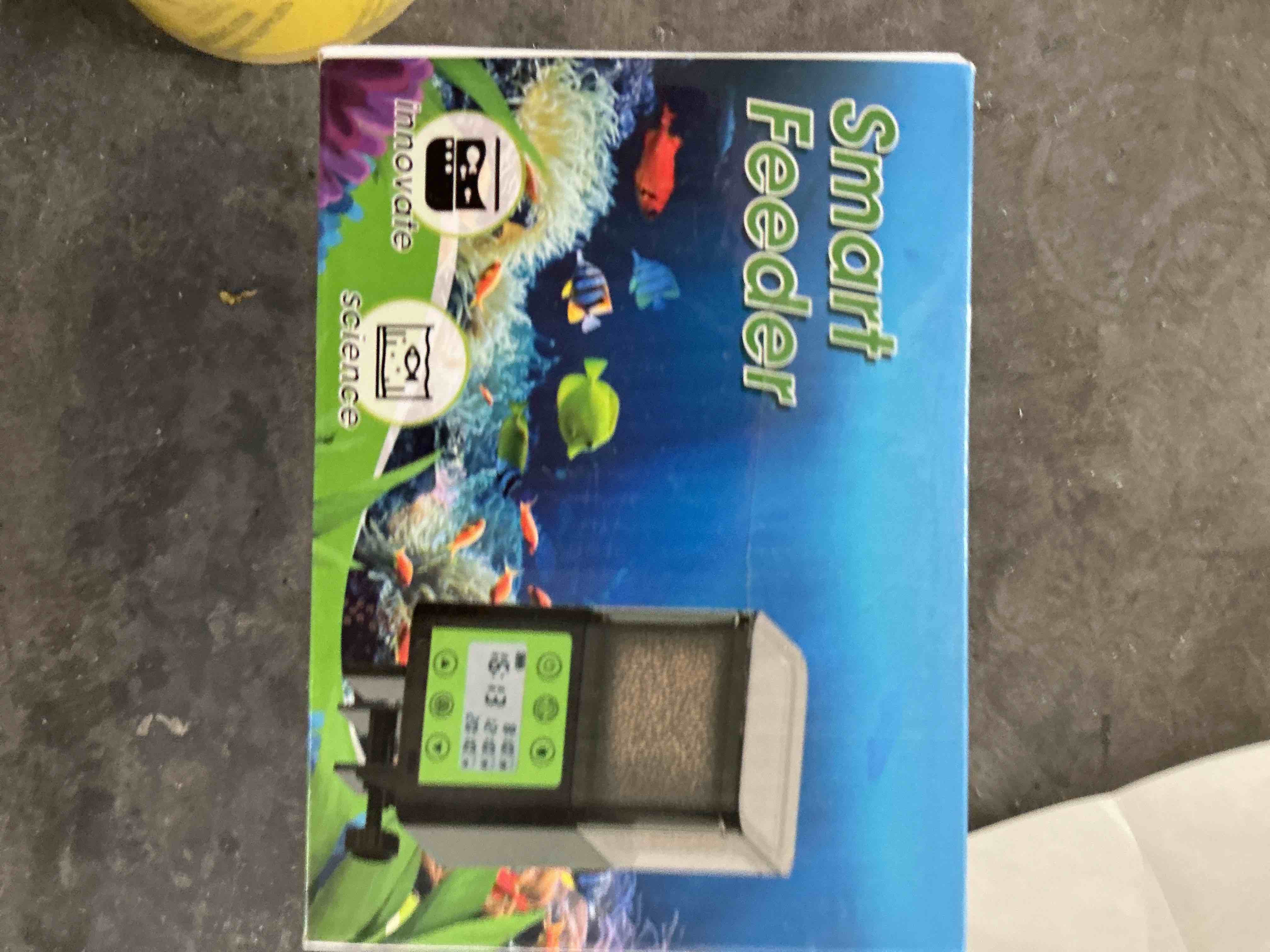Condition photo showing New/Like New for lychee automatic fish feeder - usb rechargeable 320ml large capacity aquarium fish food dispenser with two feeding ring, moisture-proof-aquarium electric timer feeder for business trips