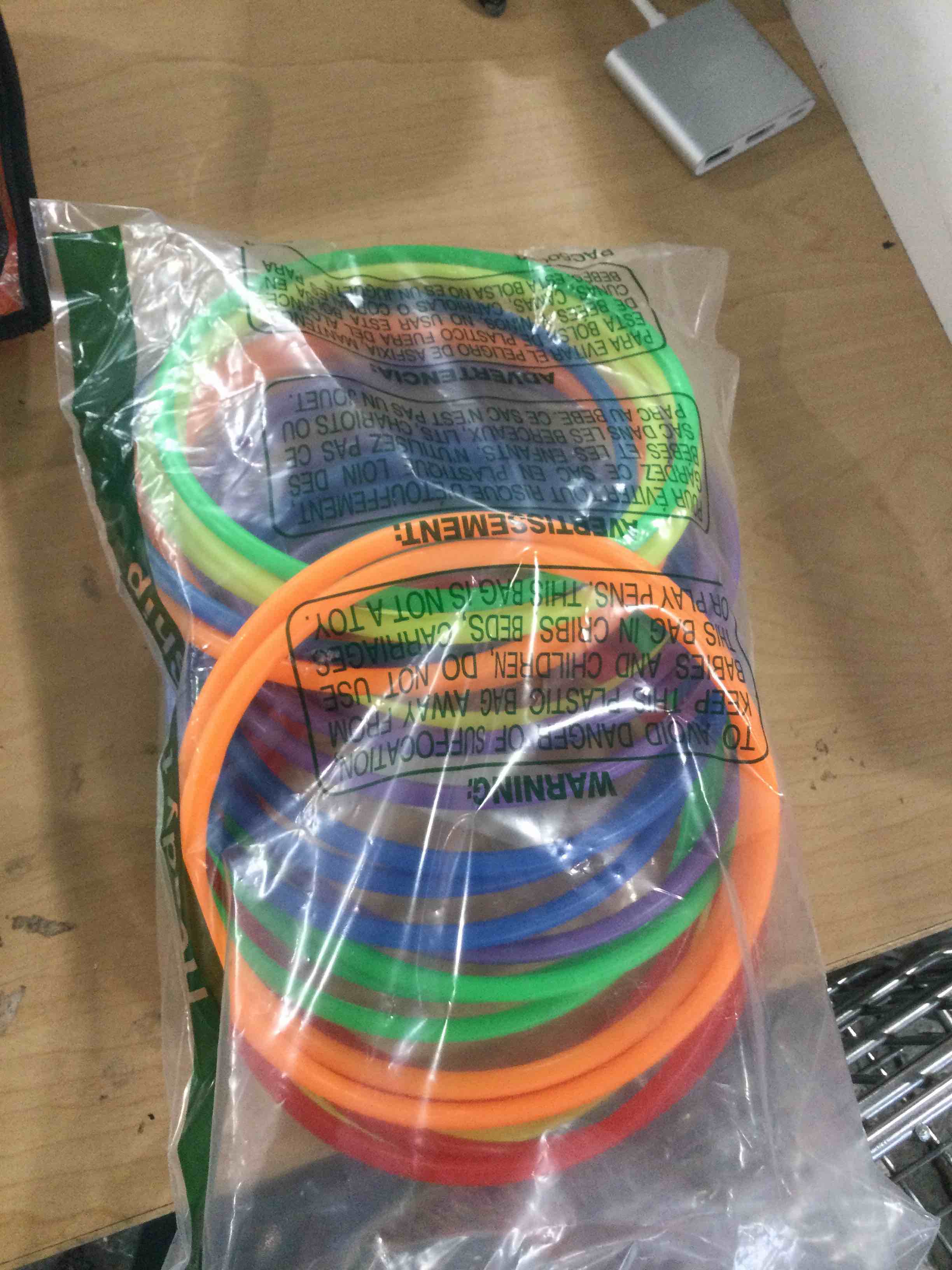 Condition photo showing New/Like New for hrlorkc plastic ring toss game set rings for ring toss for kids outdoor games plastic carnival rings carnival games for carnival party and parent-child games…