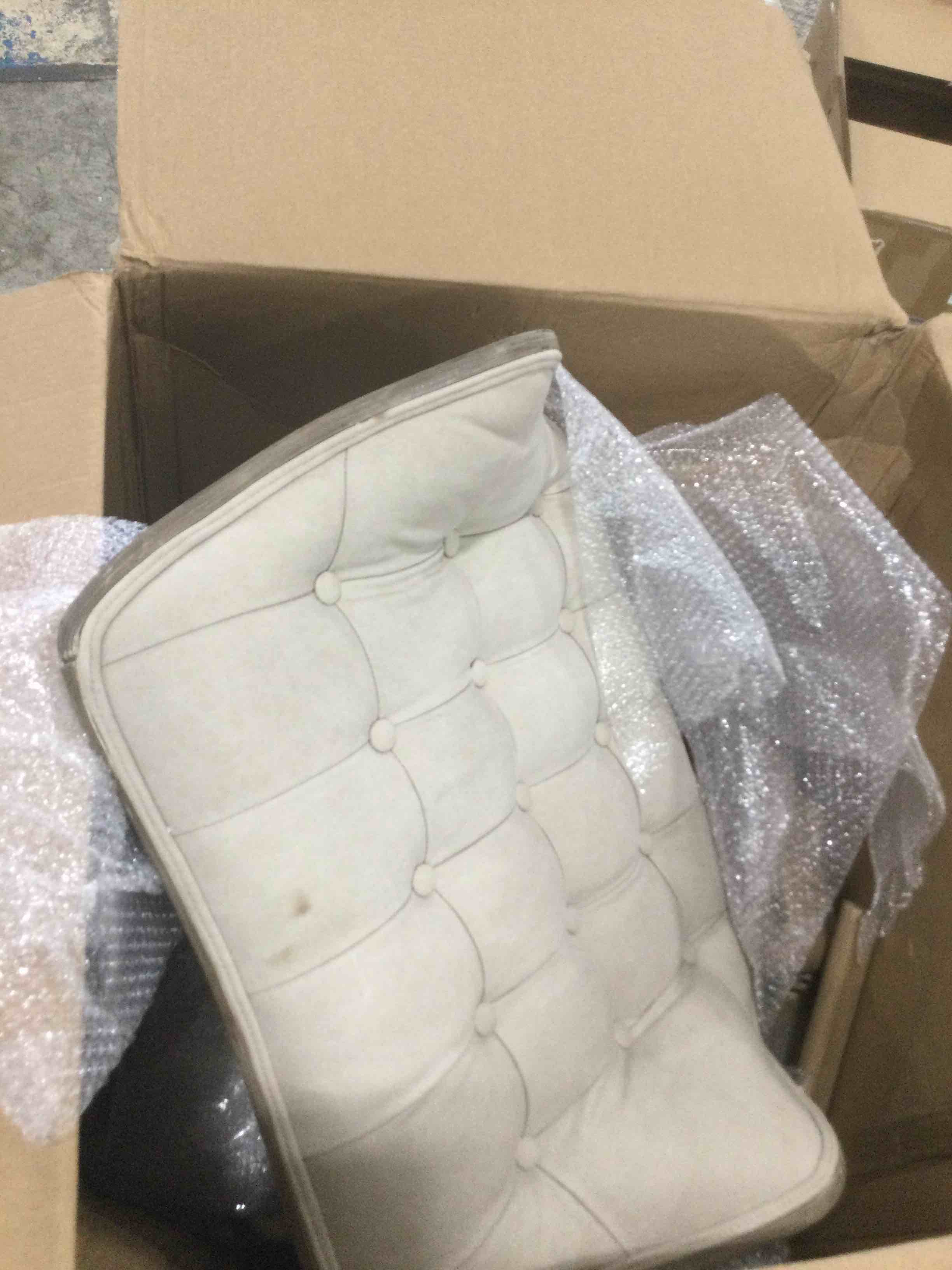 Condition photo showing Good Condition for miles been there barcelona chair dining or accent chair for living room kitchen home decoration wooden similar not exact chair
