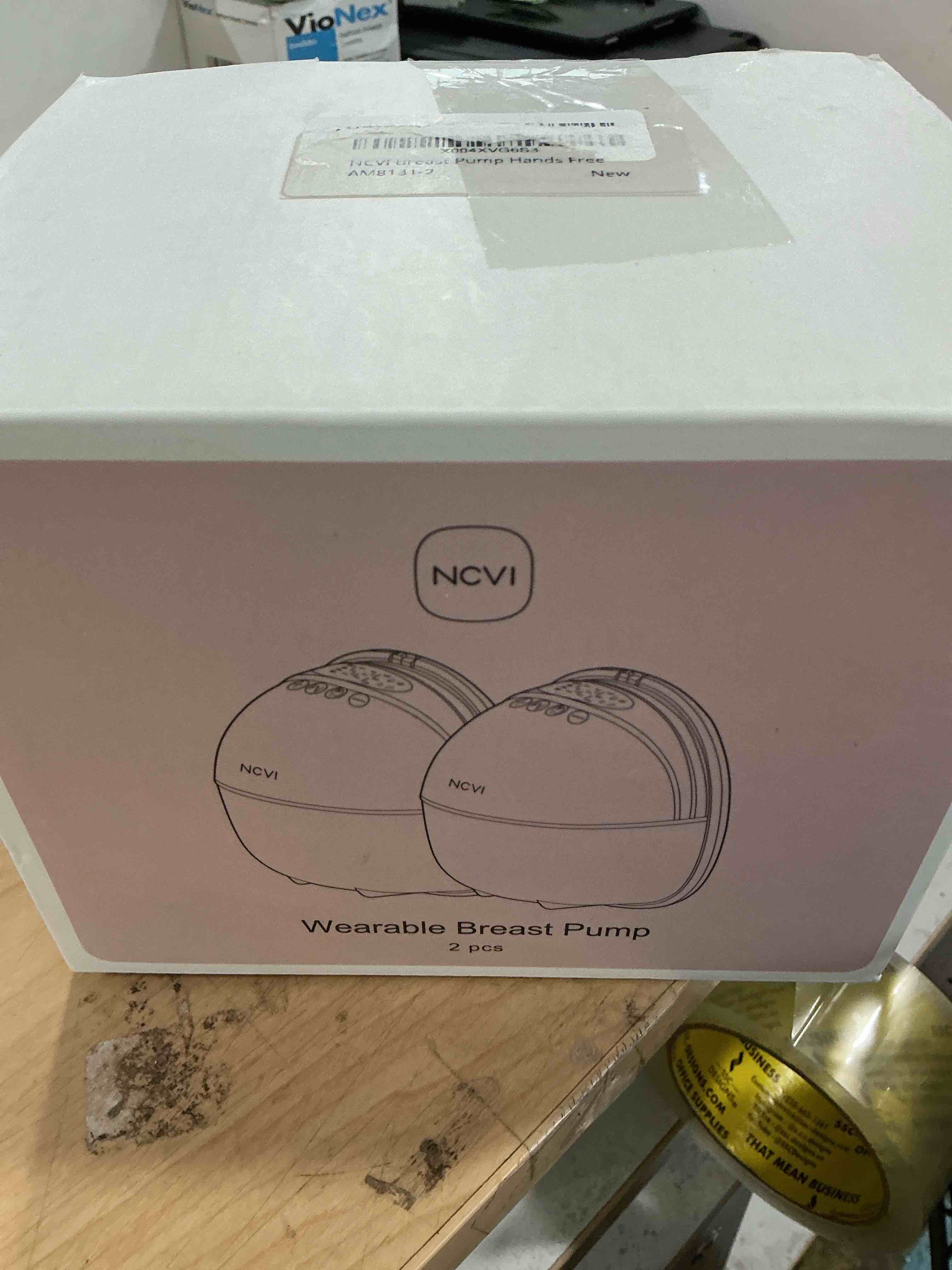 Condition photo showing New/Like New for ncvi breast pump hands free, double wearable electric breast pump with strong suction, 150min battery life with 4 modes & 9 levels, 19/21/24mm flange anti-leakage portable breastfeeding pump for moms 2 pack upgrade pink