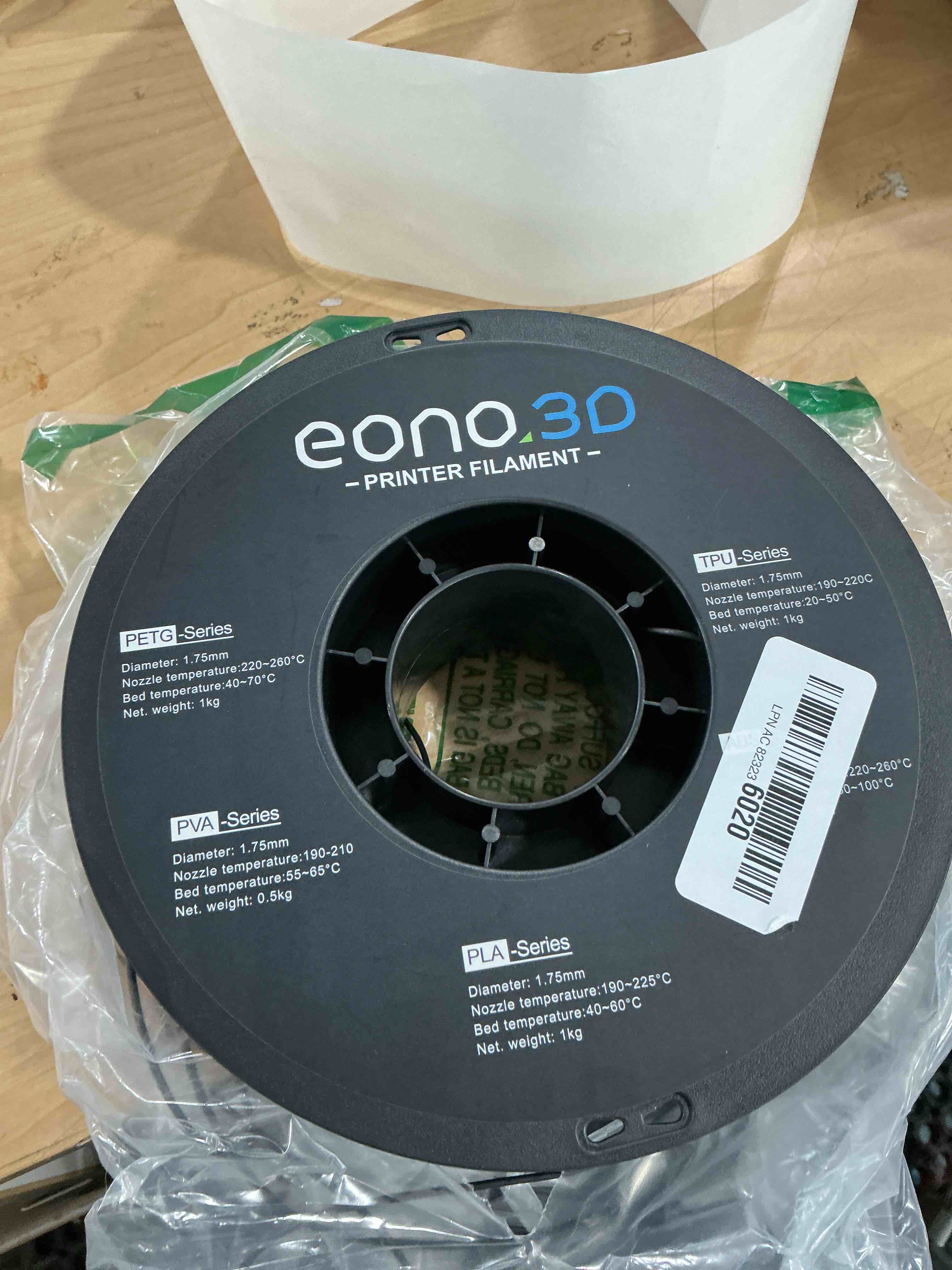 Condition photo showing New/Like New for tpu filament matte 95a 1.75mm, 1kg - shore 95a flexible & durable tpu, matte black?low-gloss matte finish, minimal layer lines, for phone cases, wearables & functional parts