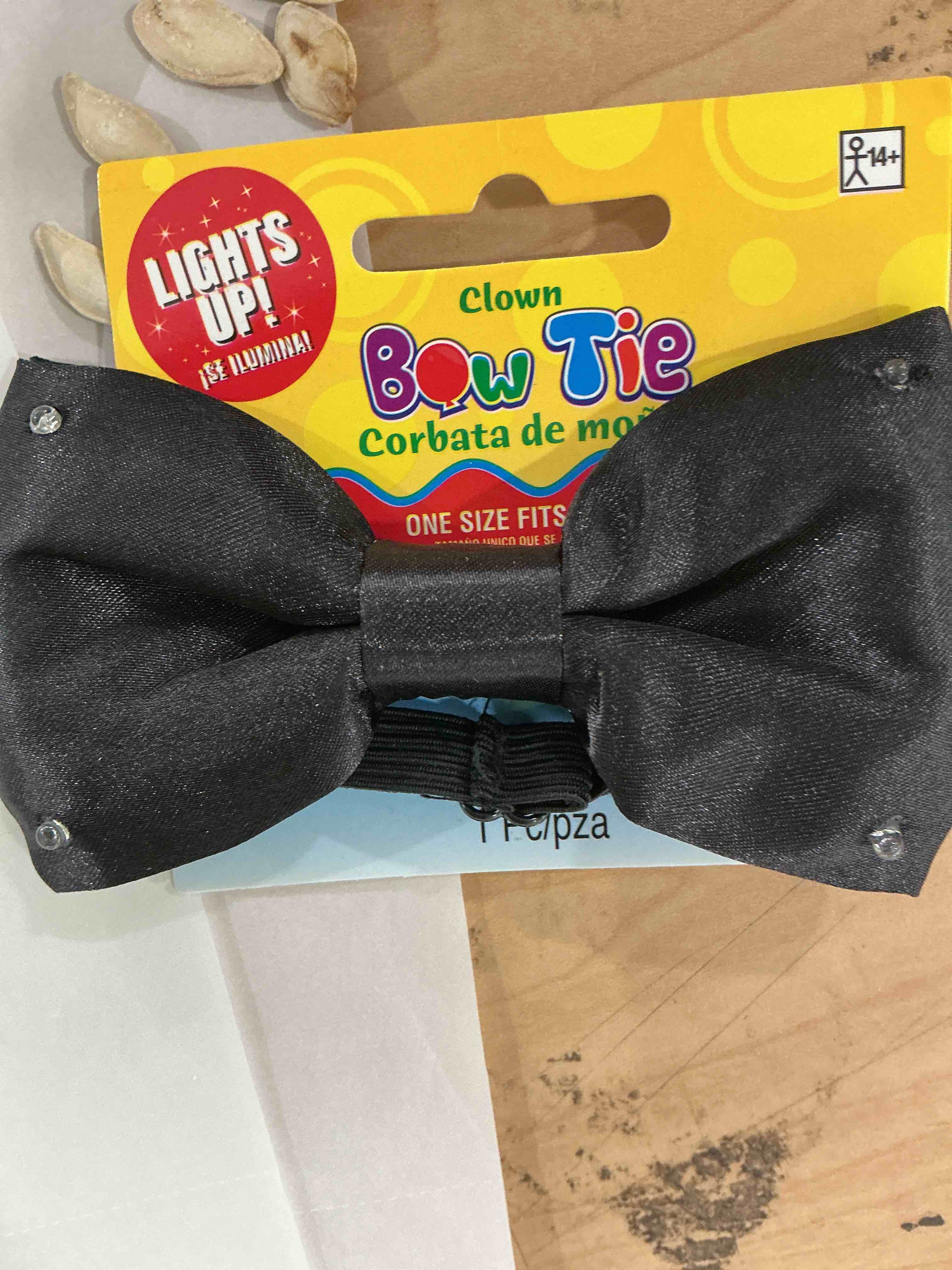 Condition photo showing New/Like New for amscan 849979 adult men's black light-up bow tie, standard size