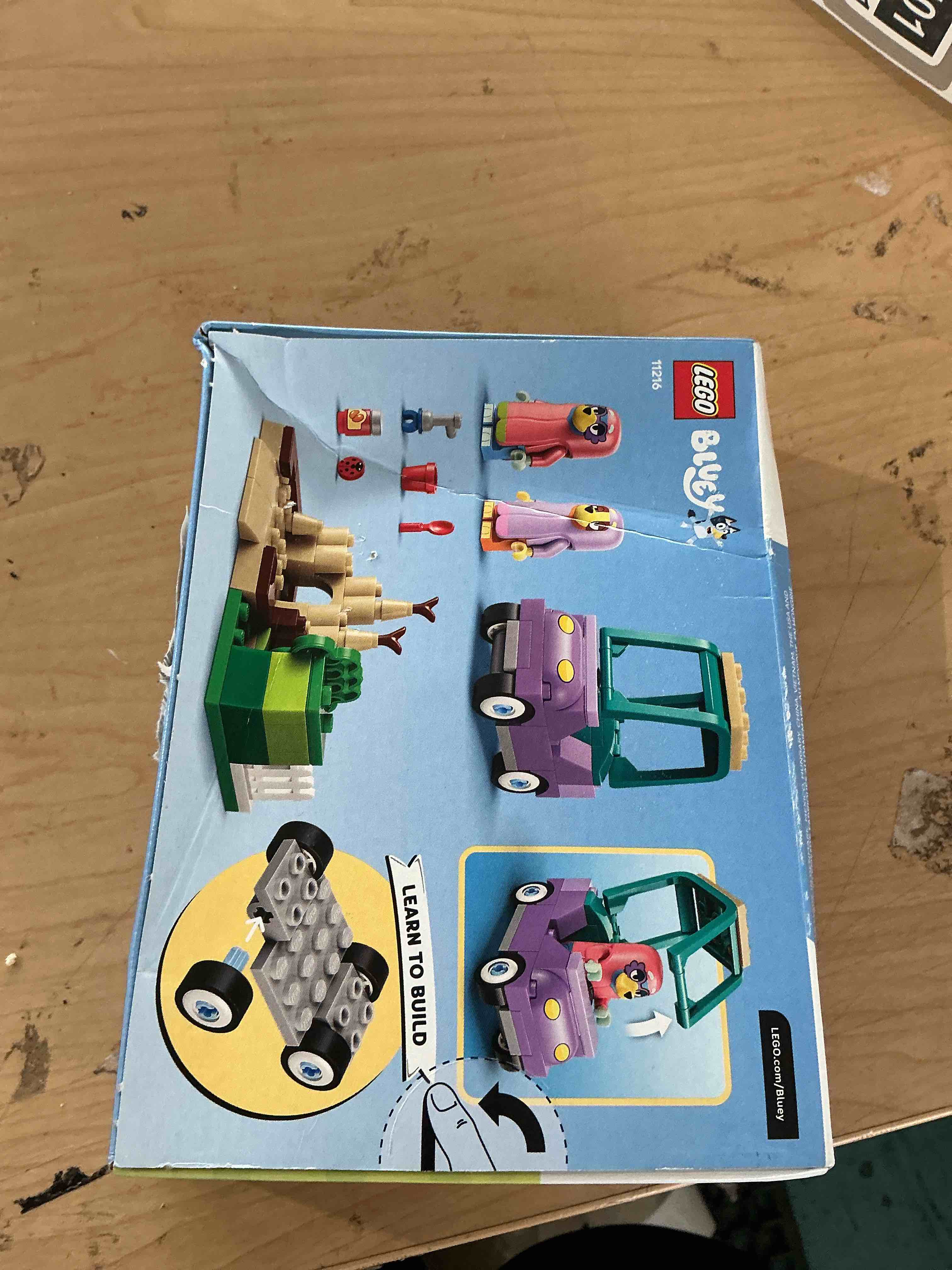 Condition photo showing New/Like New for lego bluey grannies with bingo and bluey - building toy for girls & boys, ages 4+ - toddler car & playset with 2 characters - gift for birthdays - 11216