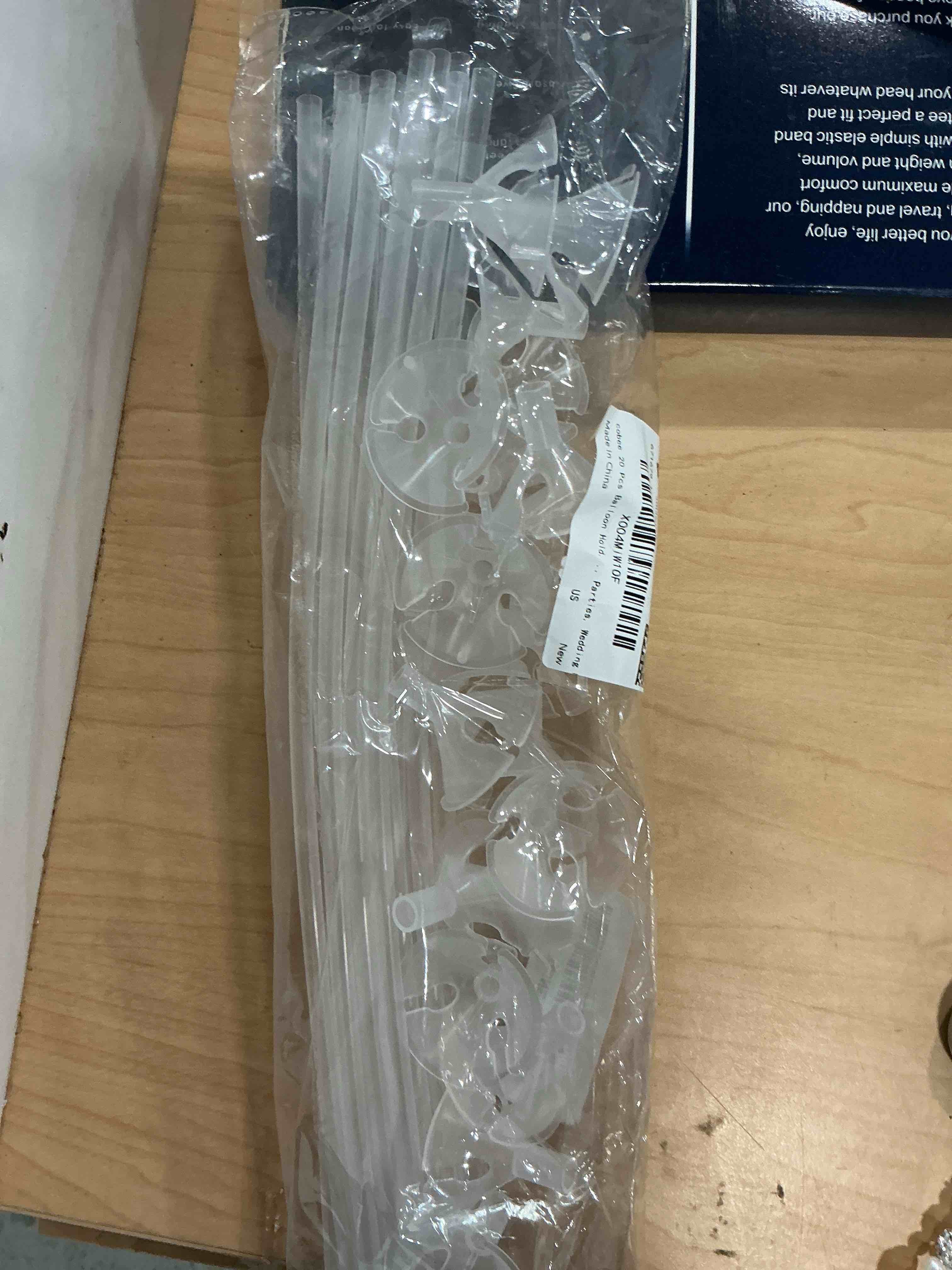 Condition photo showing New/Like New for cobee 20 pcs balloon holder sticks, plastic balloon sticks with bases, long balloon holder sticks balloon weights for tying balloon arch anniversary, birthday, parties, wedding decorations