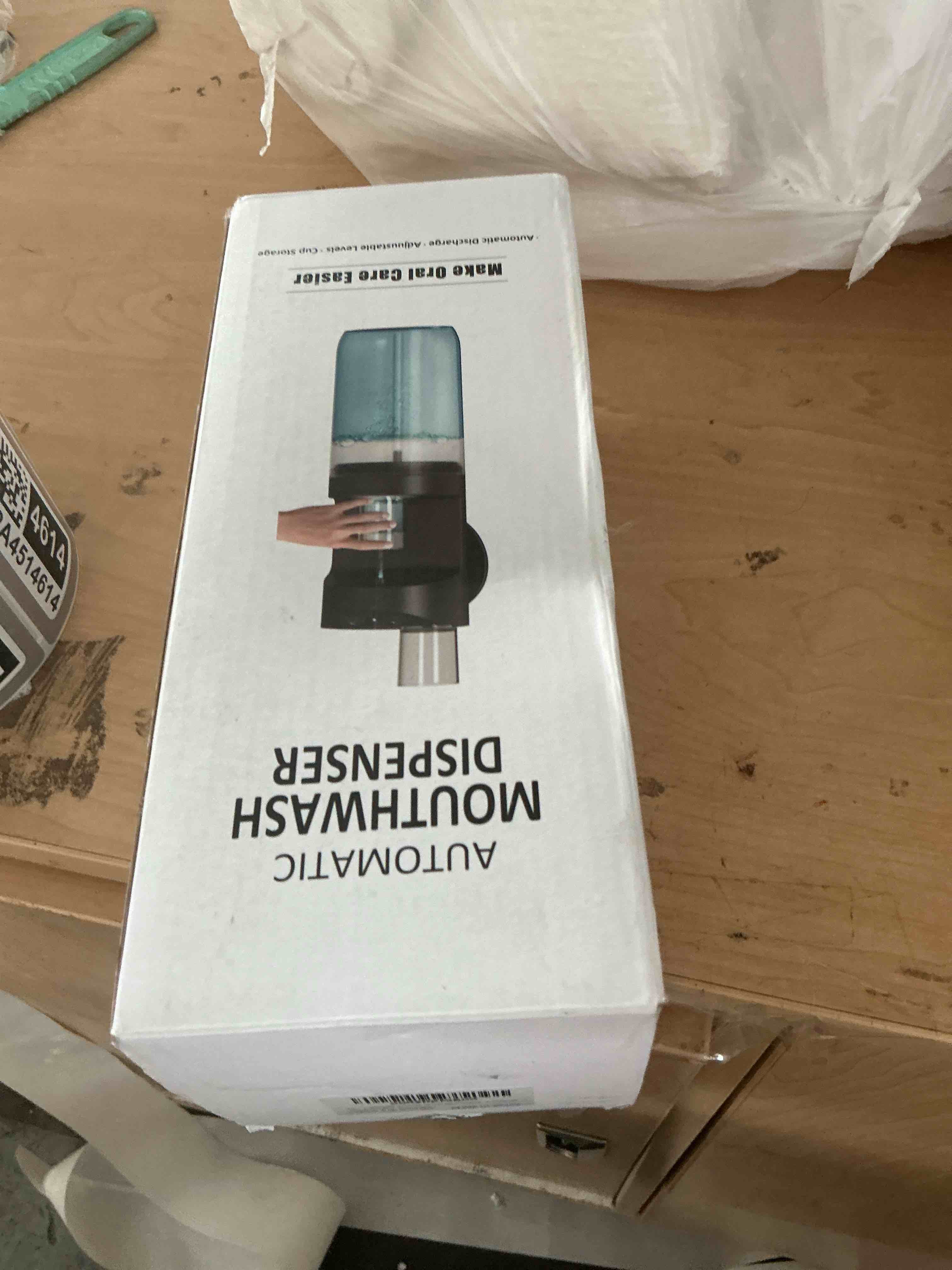 Condition photo showing New/Like New for zofgenow automatic mouthwash dispenser for bathroom,bathroom accessories 19.4 fl oz dispensers with magnetic cups,wall mounted dispenser,suitable for all age groups,white