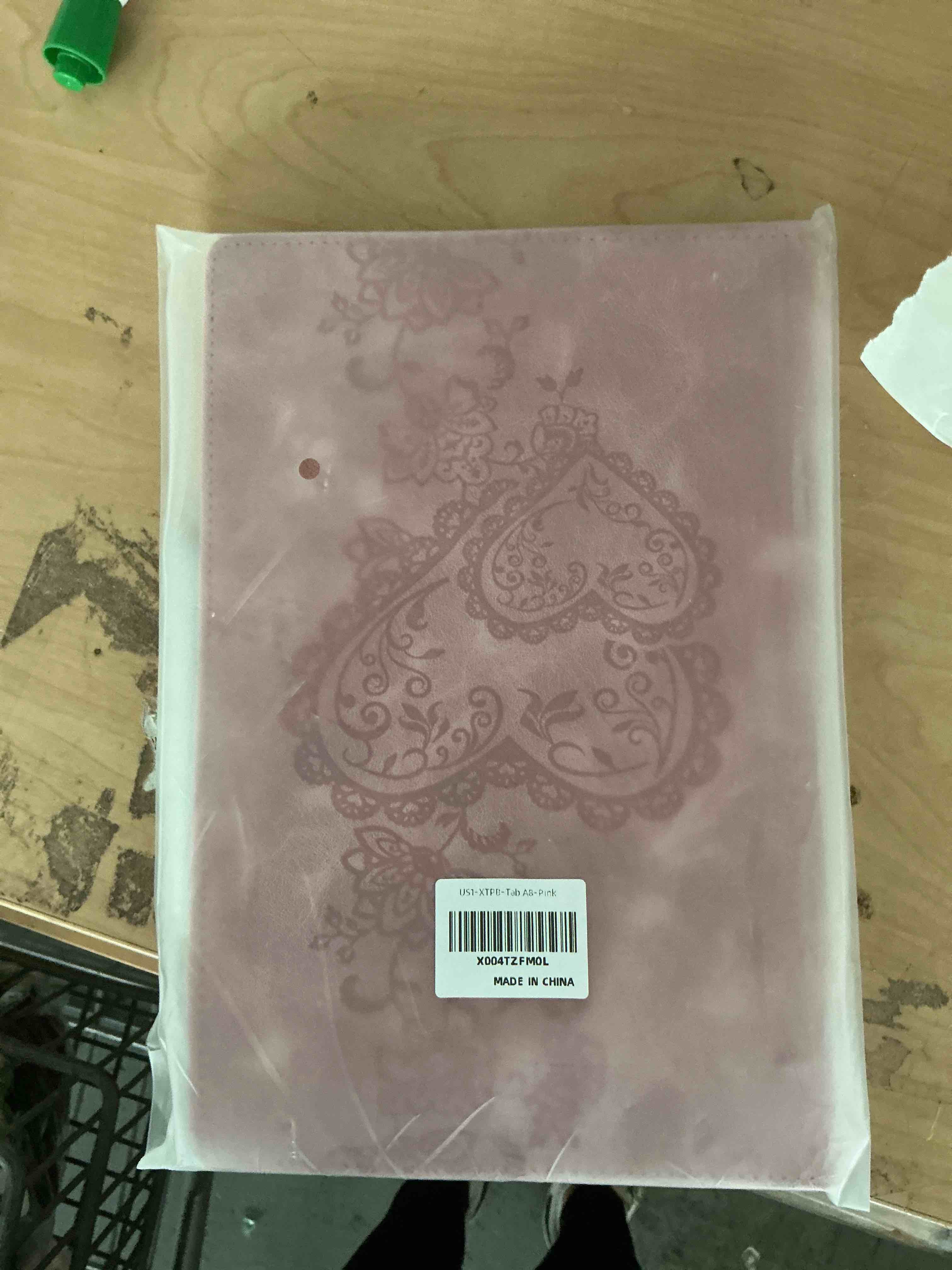 Condition photo showing New/Like New for case for samsung galaxy tab a8 10.5-inch 2022 (sm-x200/x205/x207) multi angle flip pu leather shockproof case with pencil holder/card slots, pink