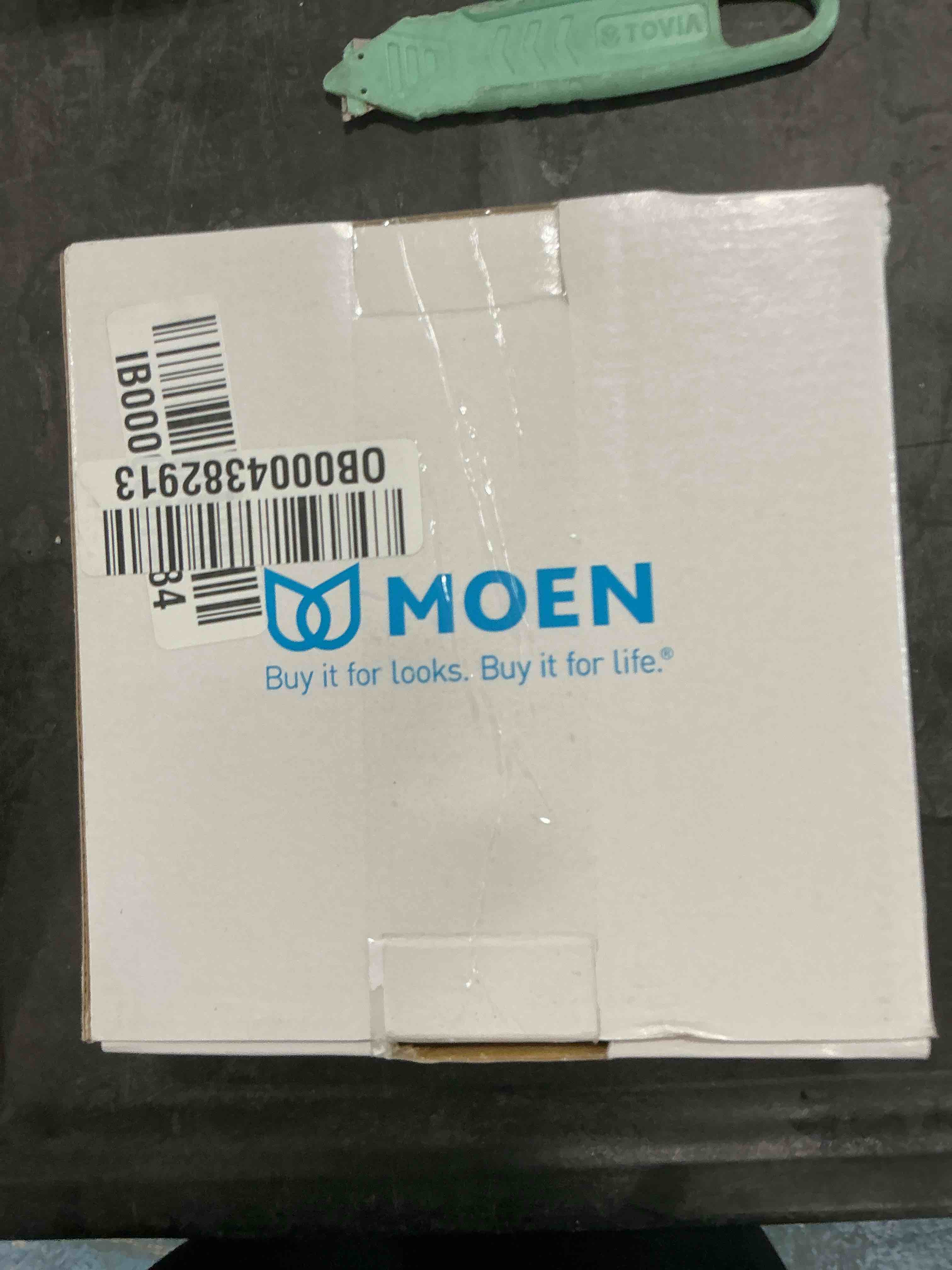 Condition photo showing Good Condition for moen weymouth brushed gold bathroom hand -towel ring, yb8486bg