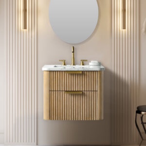 warren 24? classic oak vanity with arabescato top with sink
