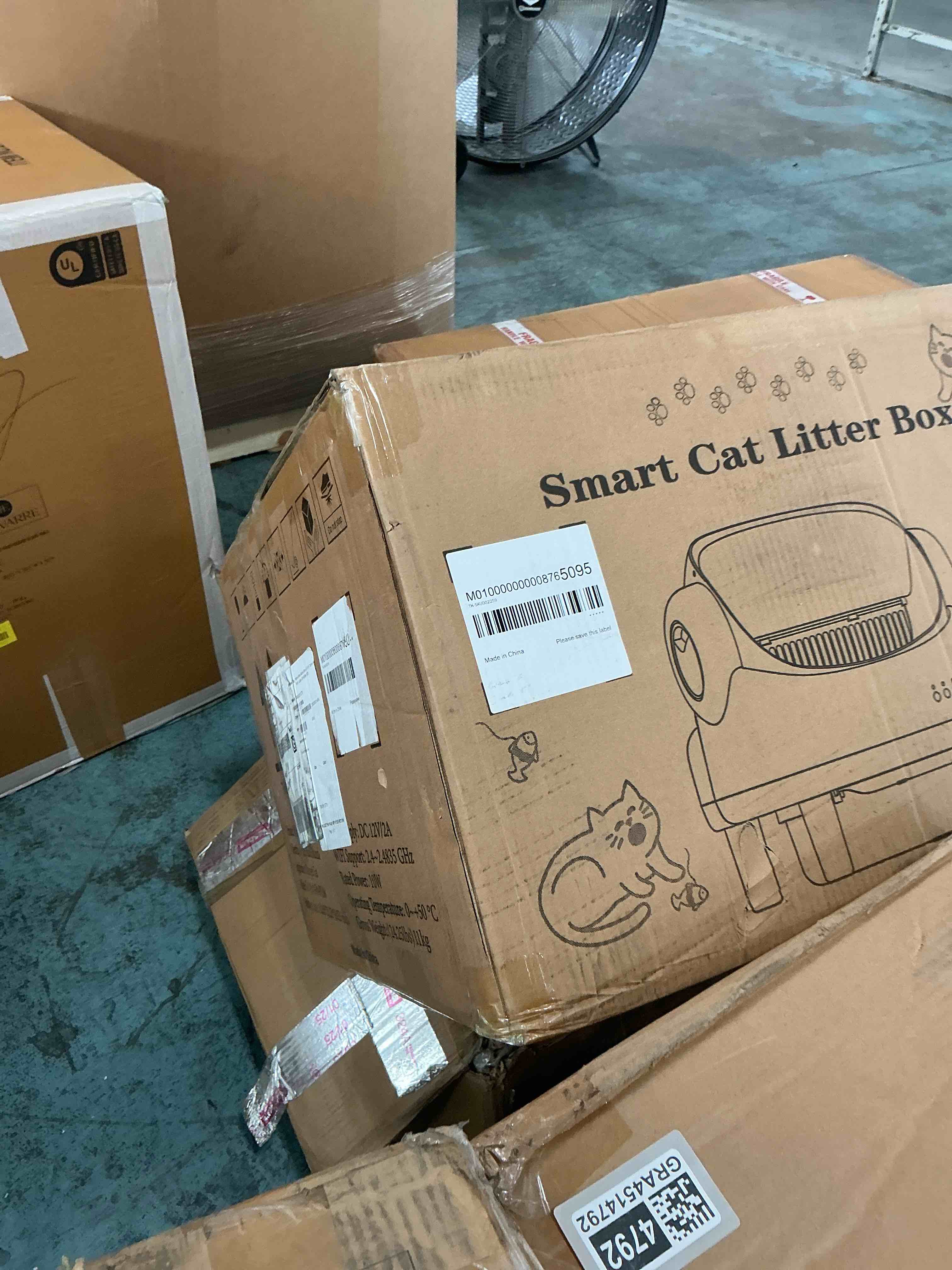 Condition photo showing New/Like New for automatic cat litter box,self cleaning litter box for multiple cats with open top design, app control, safety protection, ultra-quiet,easy setup,white
