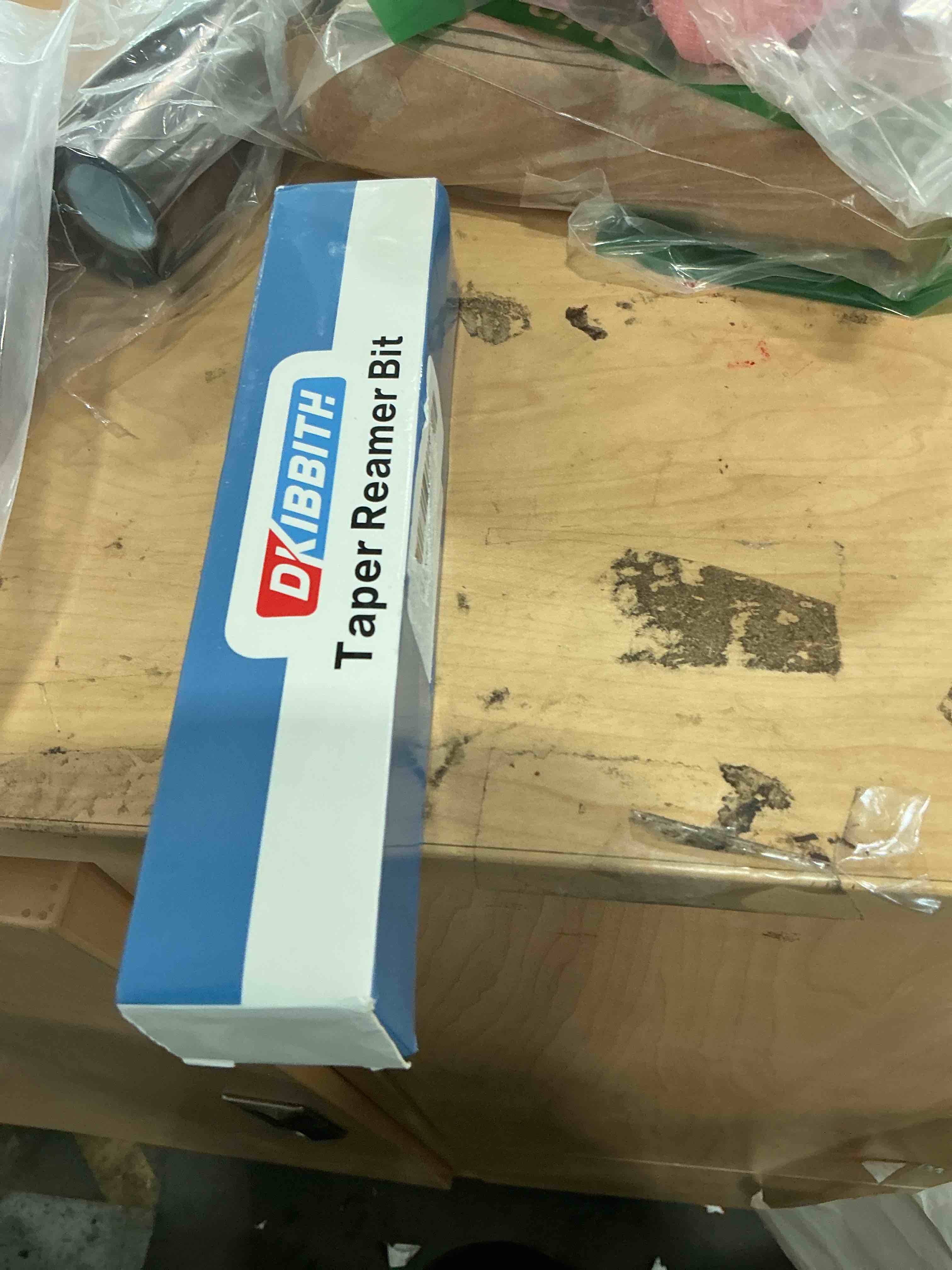 Condition photo showing New/Like New for 9/16" reamer drill bit for metal, m2 hss taper reamer for steel, alloy, wood, plastic to align, enlarge holes – 5-spiral flutes, 1/2" non-slip shank, 14mm car reamer, bridge construction reamer.