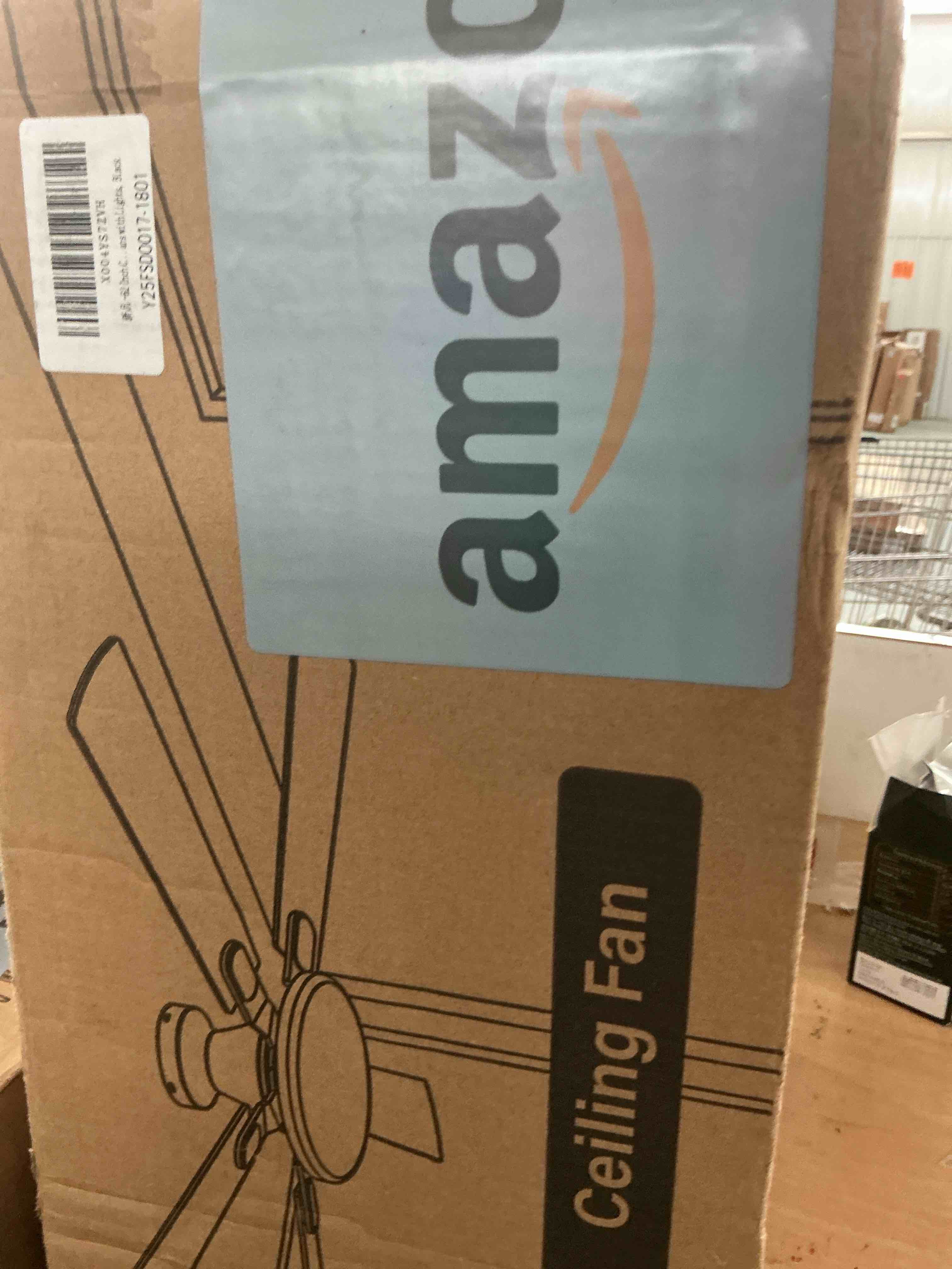 Condition photo showing Good Condition for lediary 52 inch flush mount ceiling fans with lights, remote & app control | bright light, 3cct, memory function, timer, reversible blade, quiet dc motor, damp-rated, living room, bedroom, covered patio 52 inch blacknneds bulb replacement