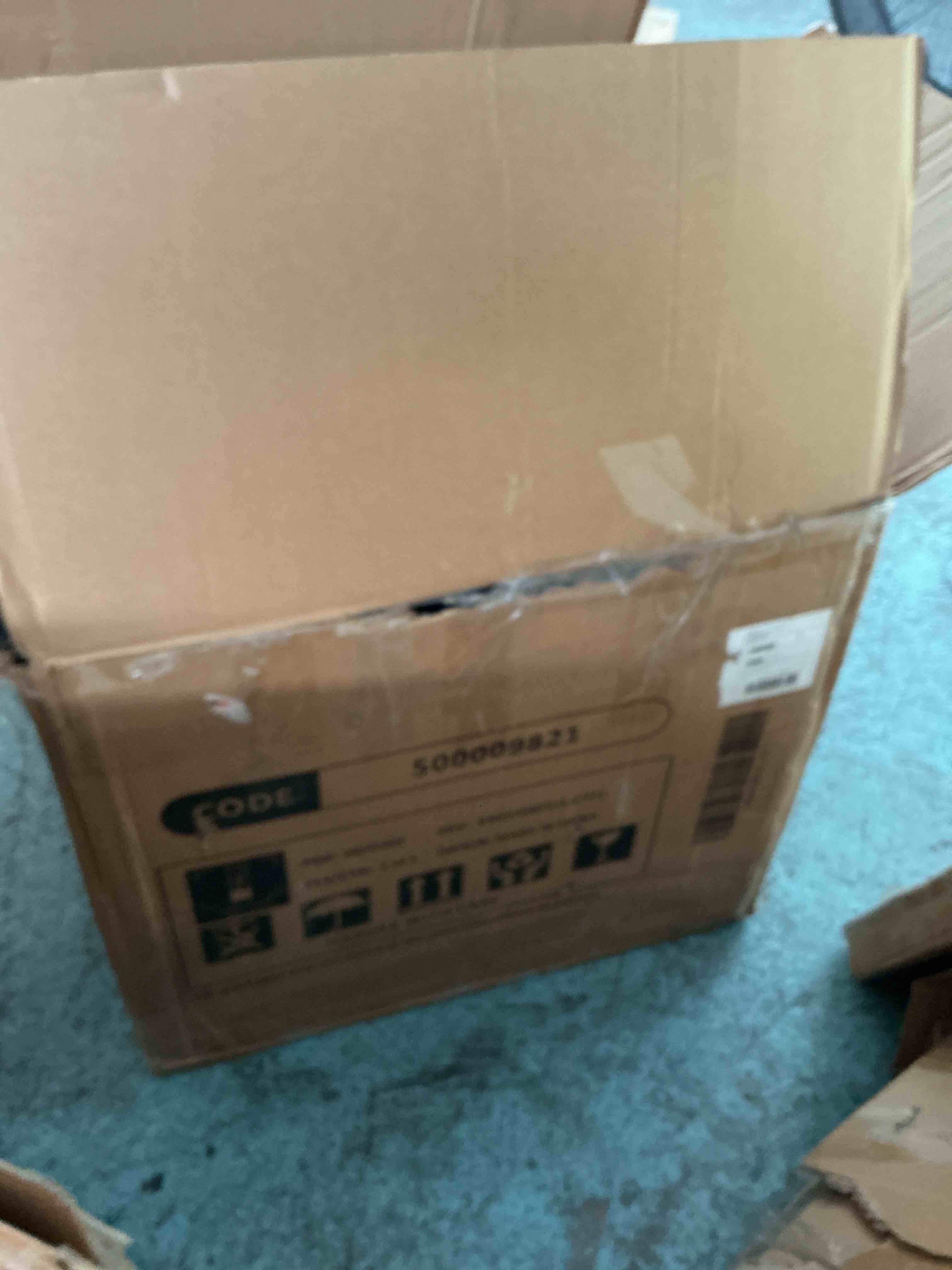 Condition photo showing New/Like New for manual recliner chair, classic and fabric recliner sofa with overstuffed arms and back for living room, bedroom, grey