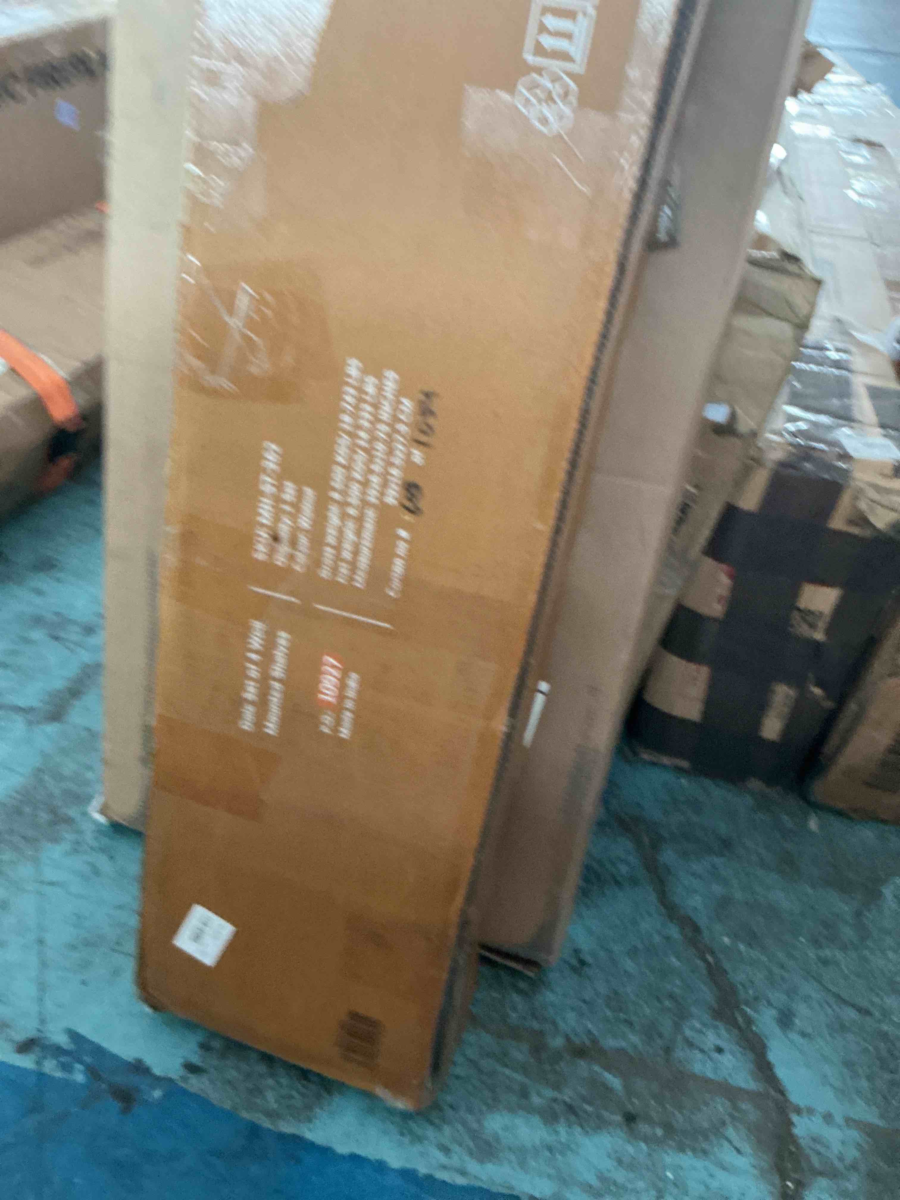 Condition photo showing New/Like New for mh london dale 8 in. x 36 in. x 1 in. walnut mango wood set of 4 floating shelf, brown