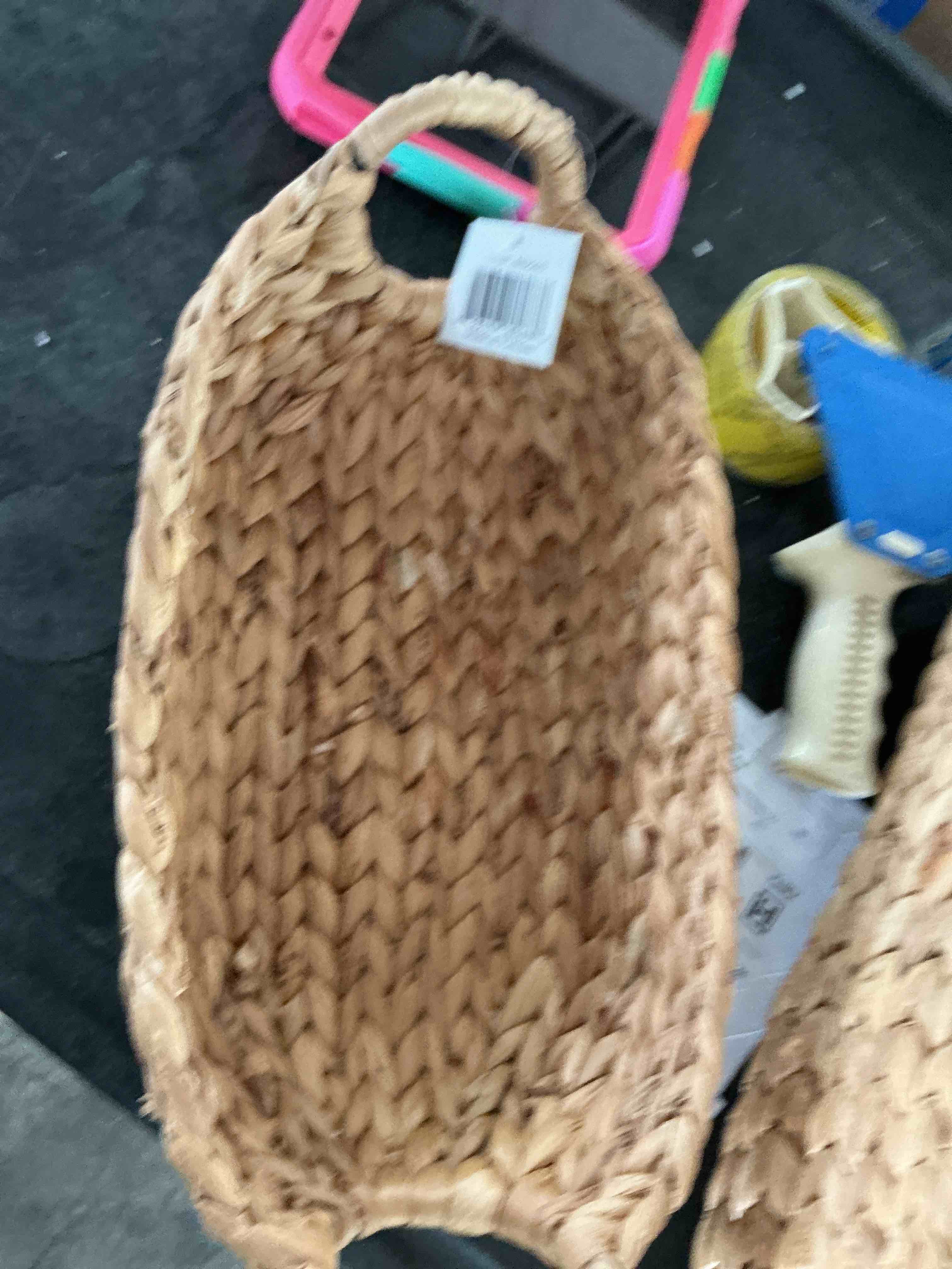 Condition photo showing New/Like New for casafield boat basket with handles - natural, woven water hyacinth multipurpose storage organizer for throw blankets, bathroom, bedroom, living room