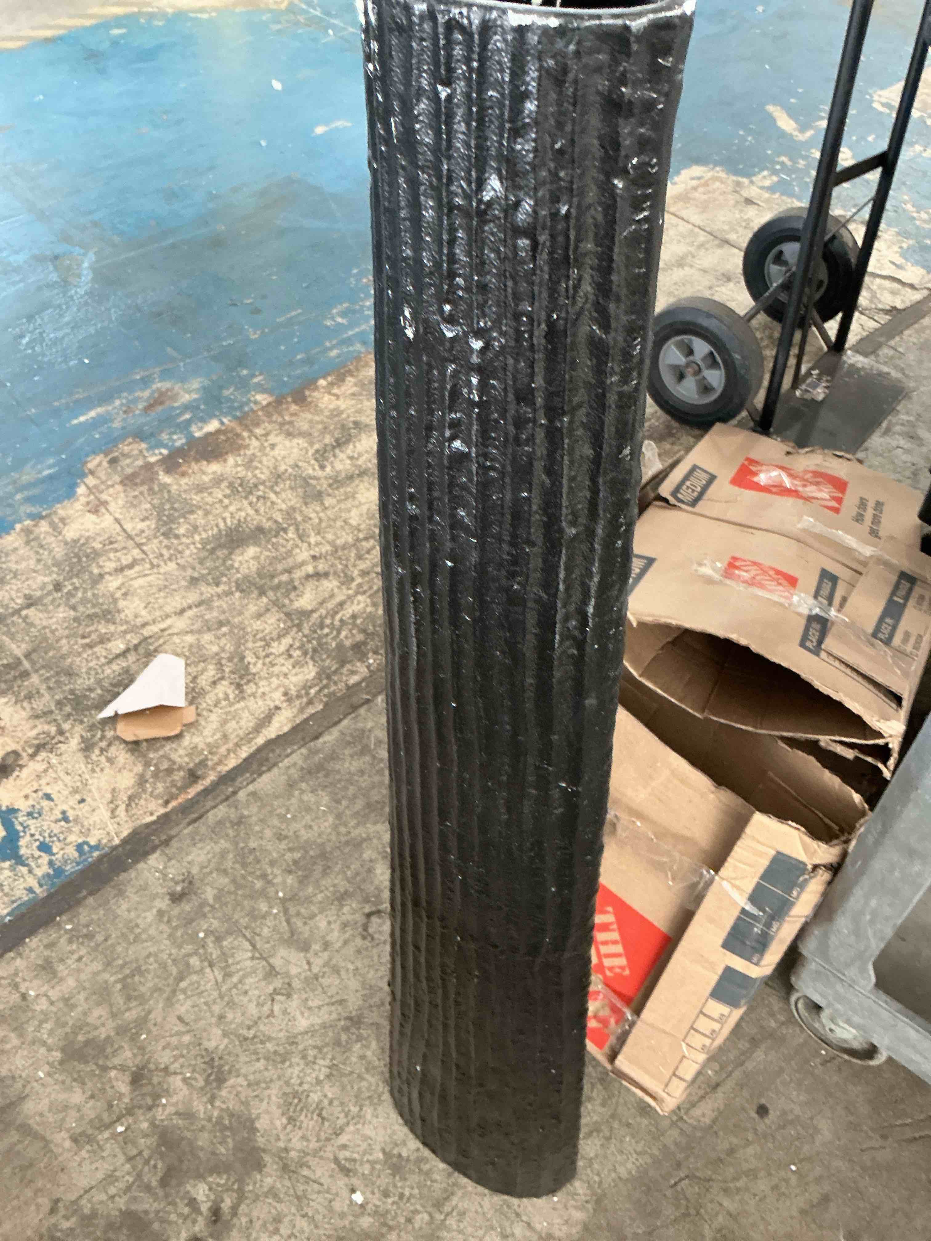 Condition photo showing Good Condition for floor vases, tall floor vase 23.6 inch (60cm, 1.96ft) tall vases, sturdy black vase for living room decor, resin black