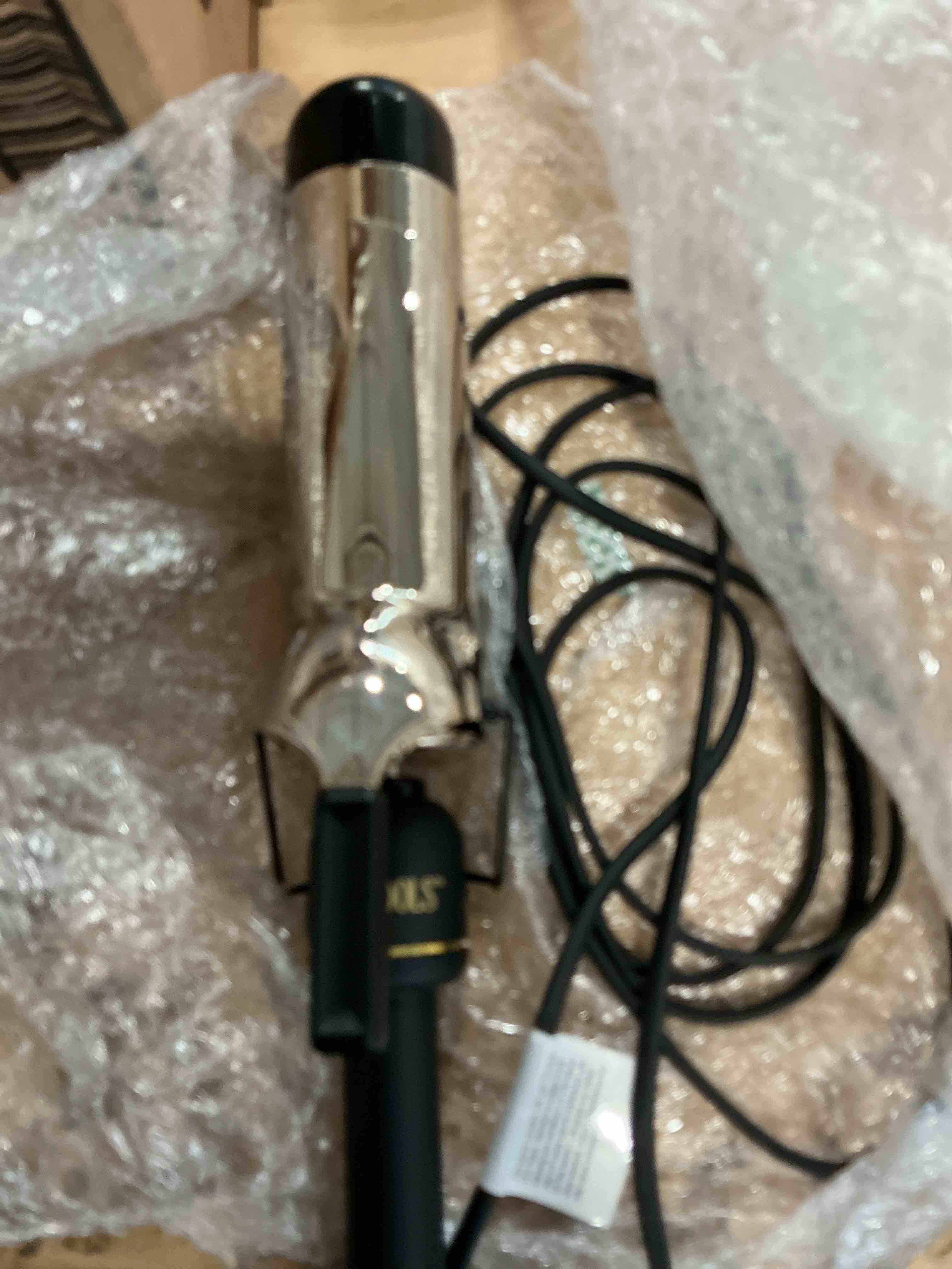 Condition photo showing New/Like New for hot tools 2 inch large barrel curling iron for long hair & thick hair, hair curler for beach waves and voluminous curls, 30 seconds fast heating hair styling tool with 8 adjustable temperature