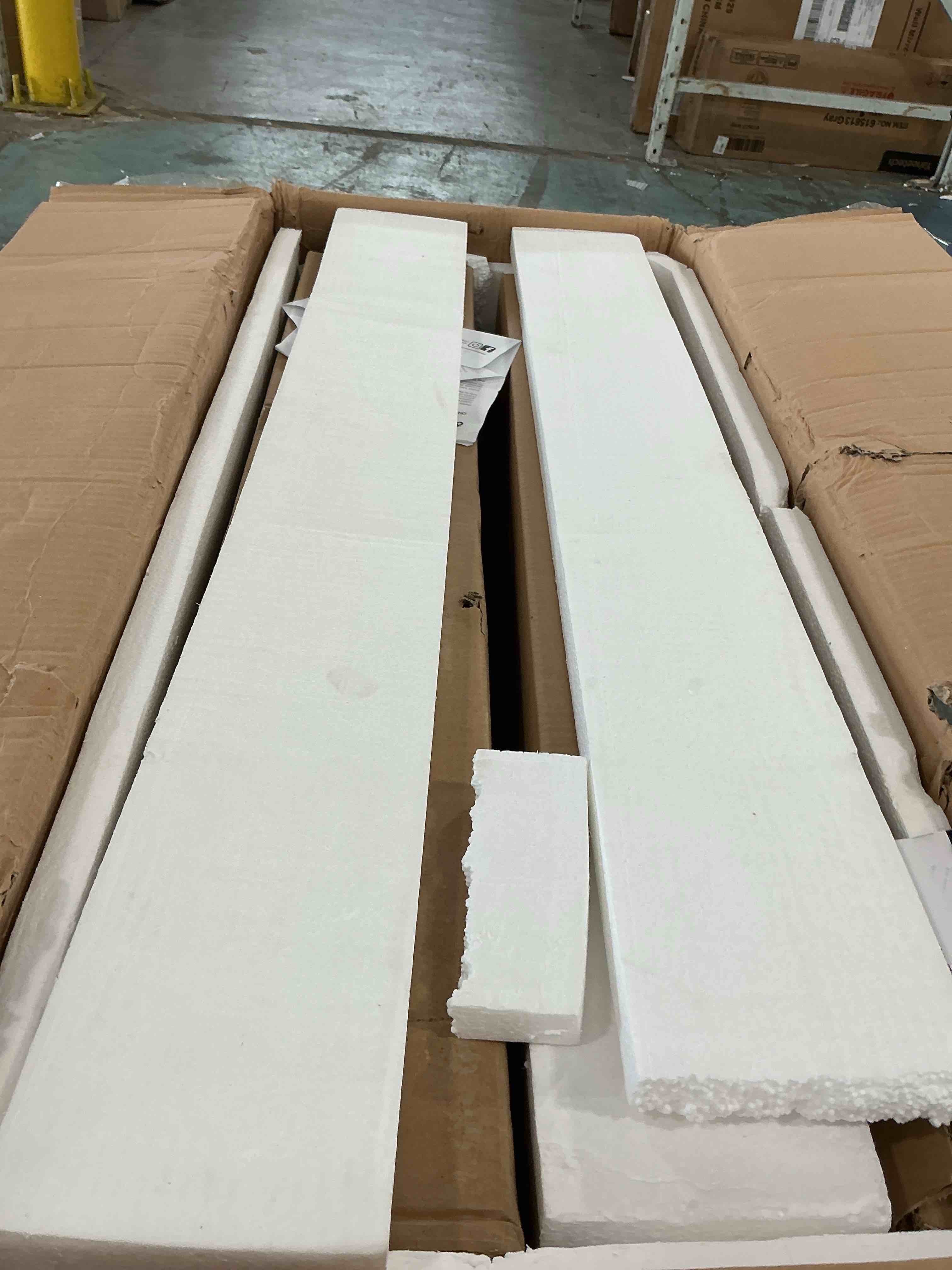 Condition photo showing As Is for pier 40 inch bathroom, vanity and chrome swiss madison pierre freestanding bathroom vanity