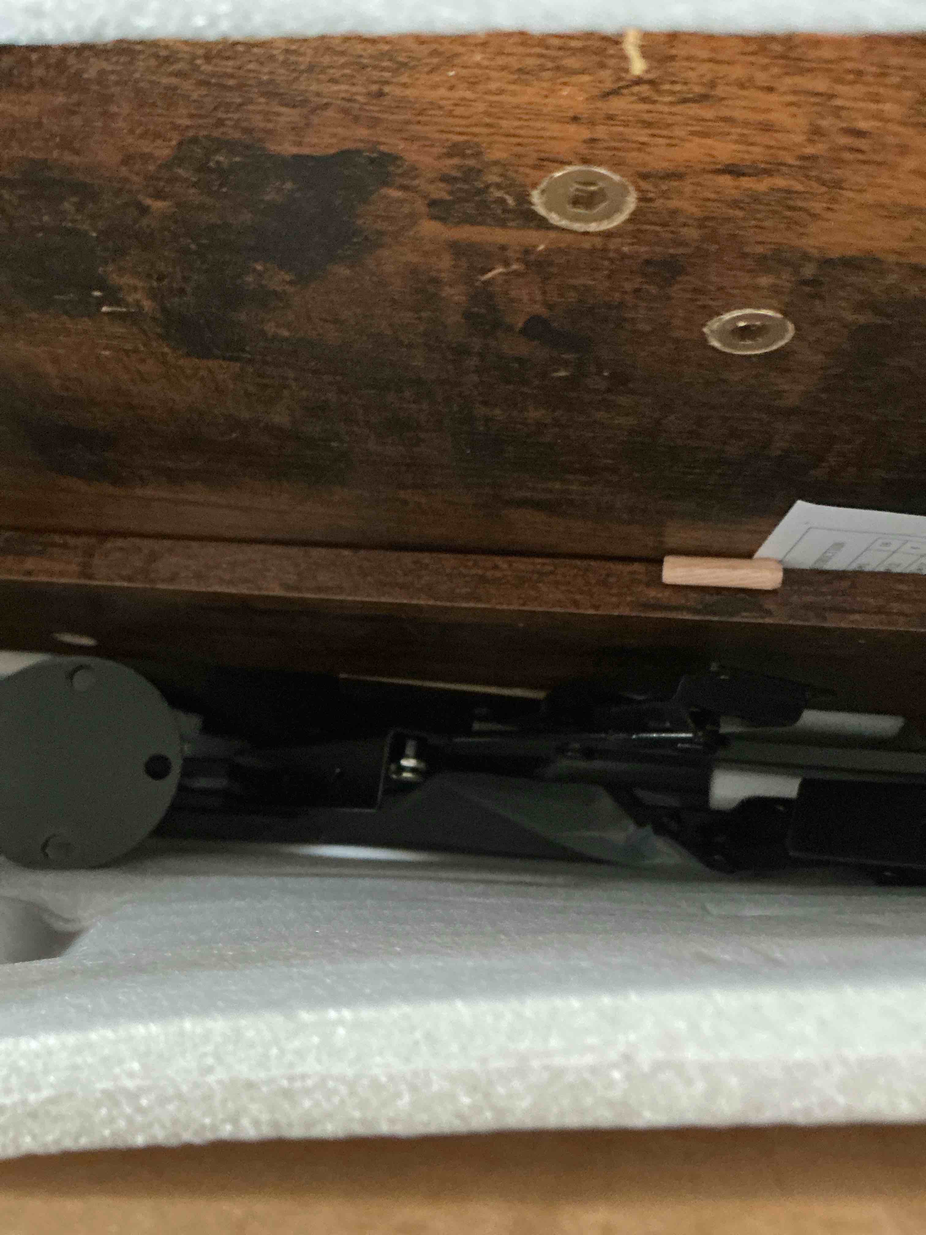 Condition photo showing Good Condition for joinice round lift top coffee table small with storage for living room,brown