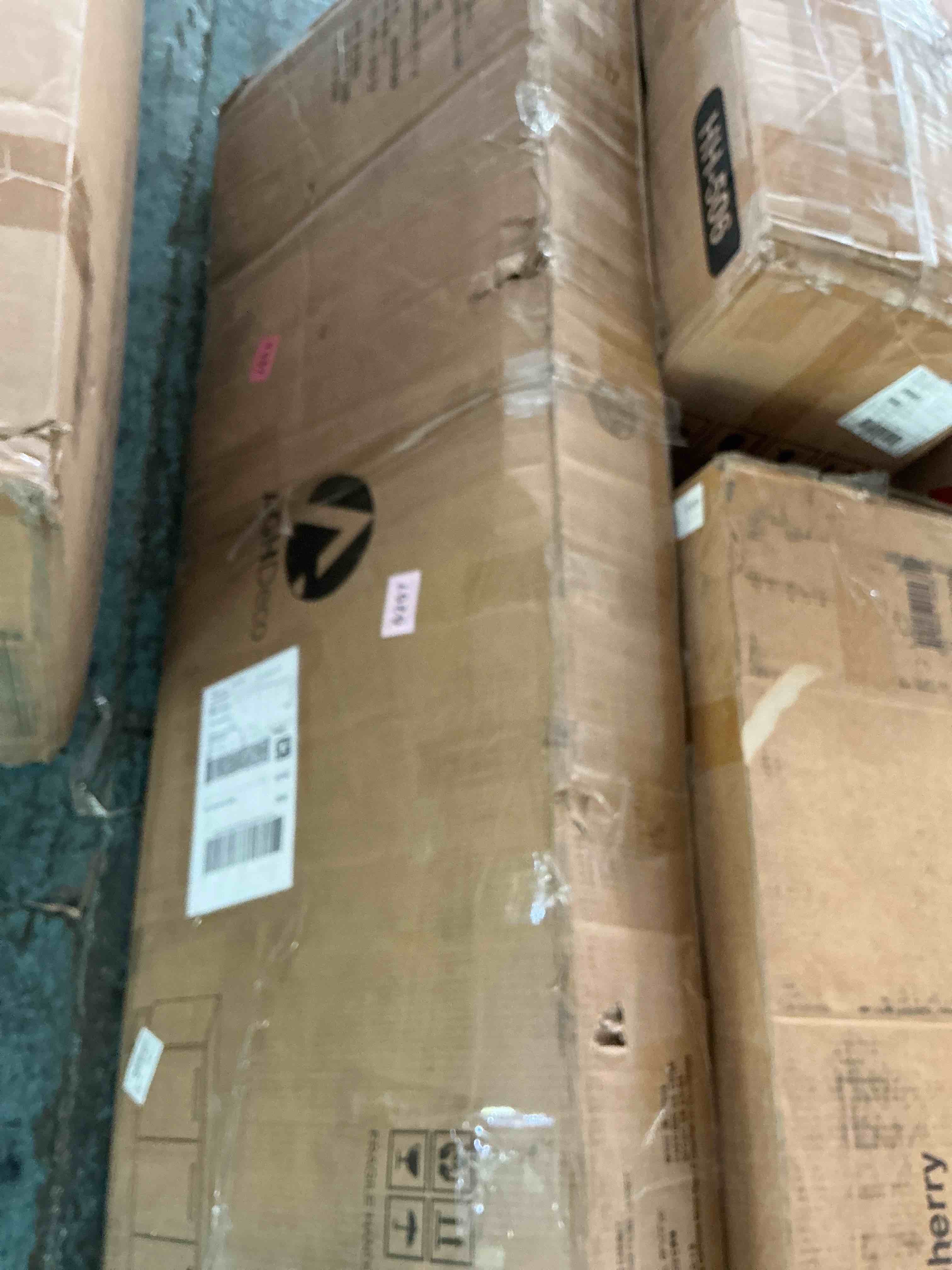 Condition photo showing New/Like New for bellemave full size house bed frame, house beds for kids, montessori floor bed with fence, playhouse for kids,full, beigebox1/2 only