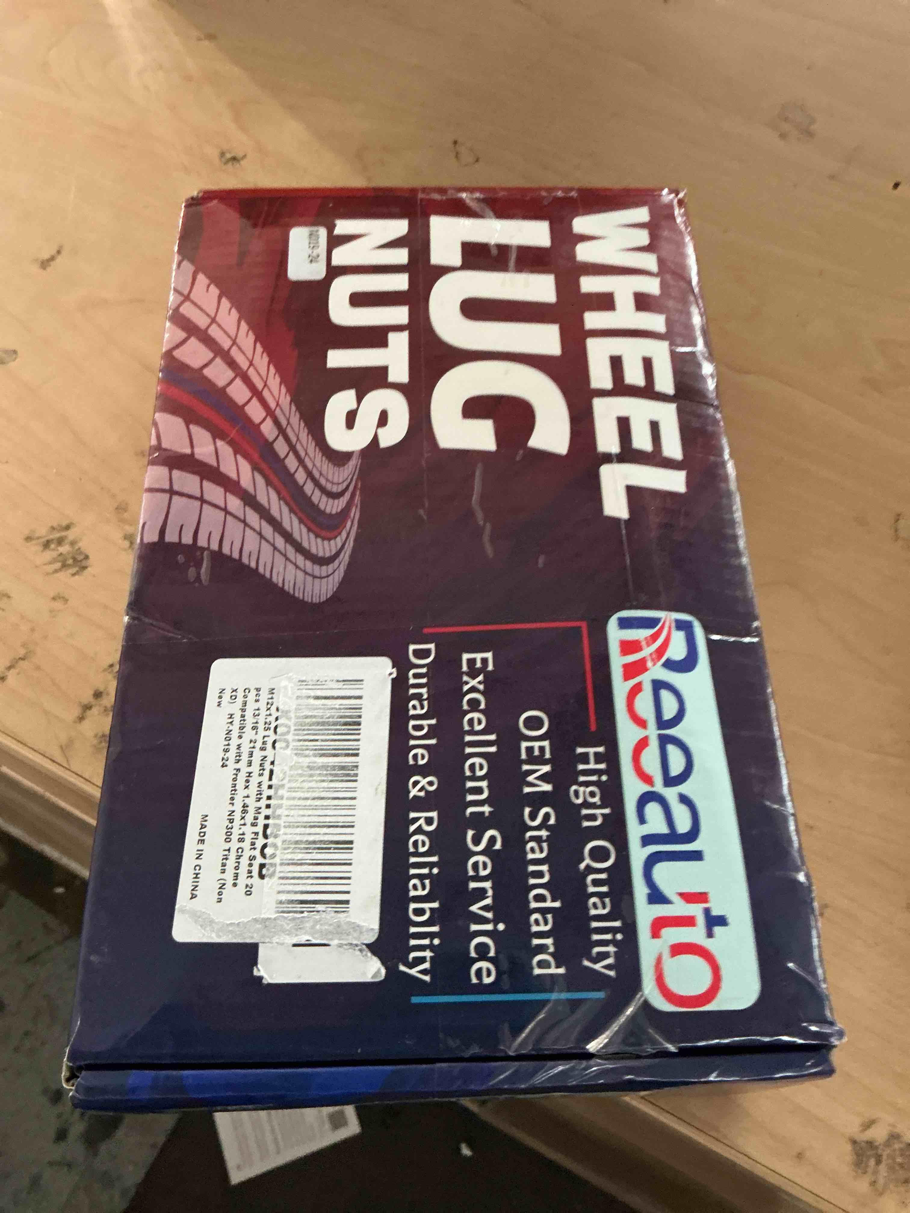Condition photo showing New/Like New for 24pcs m12x1.25 lug nuts with mag flat seat | for frontier np300 titan (non xd ) 13/16" 21mm hex 1.46x1.18 chrome