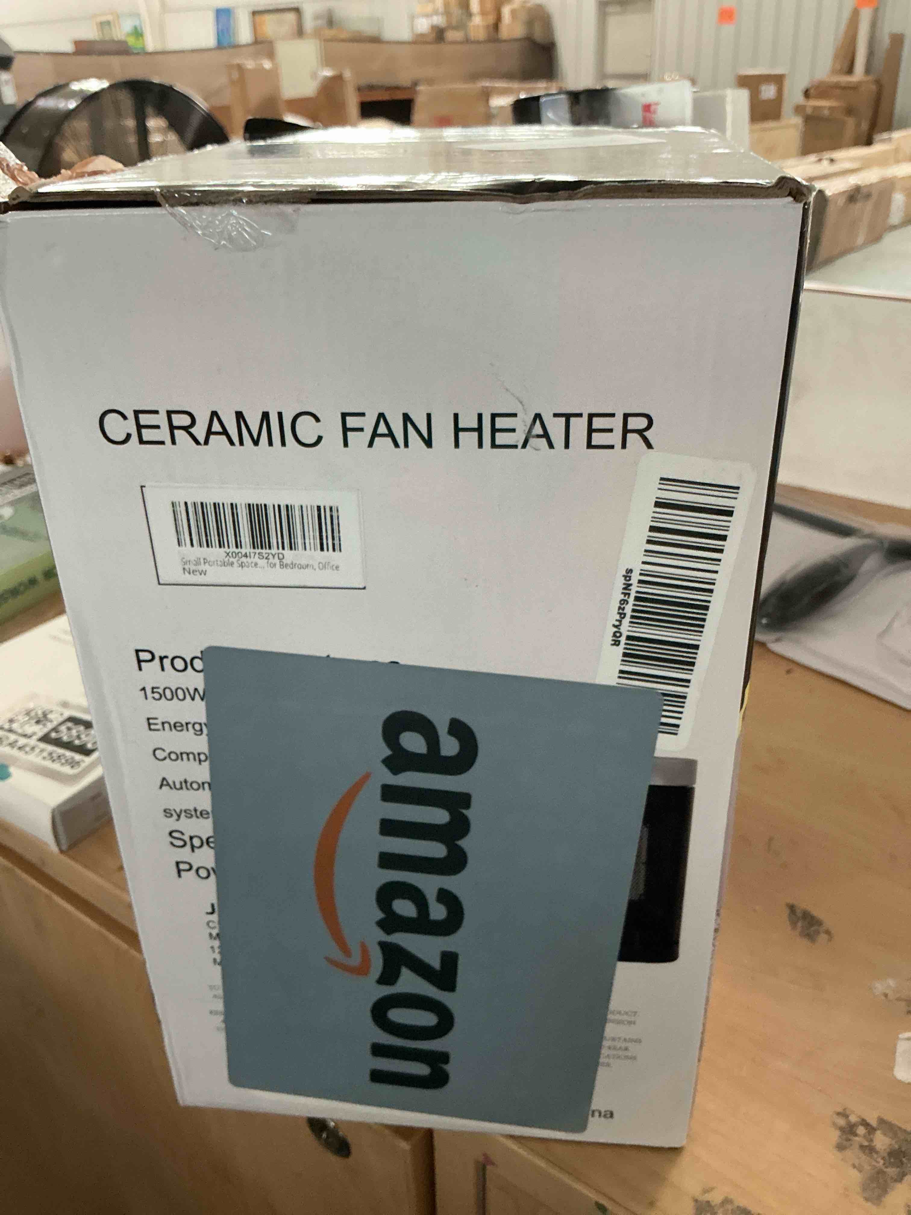 Condition photo showing New/Like New for small portable space heater for indoor use - with 70°rotating feature, jibufi 1500w ptc electric heater, rapid and safe heating, remote control, 1-12 hr timer for bedroom, office
