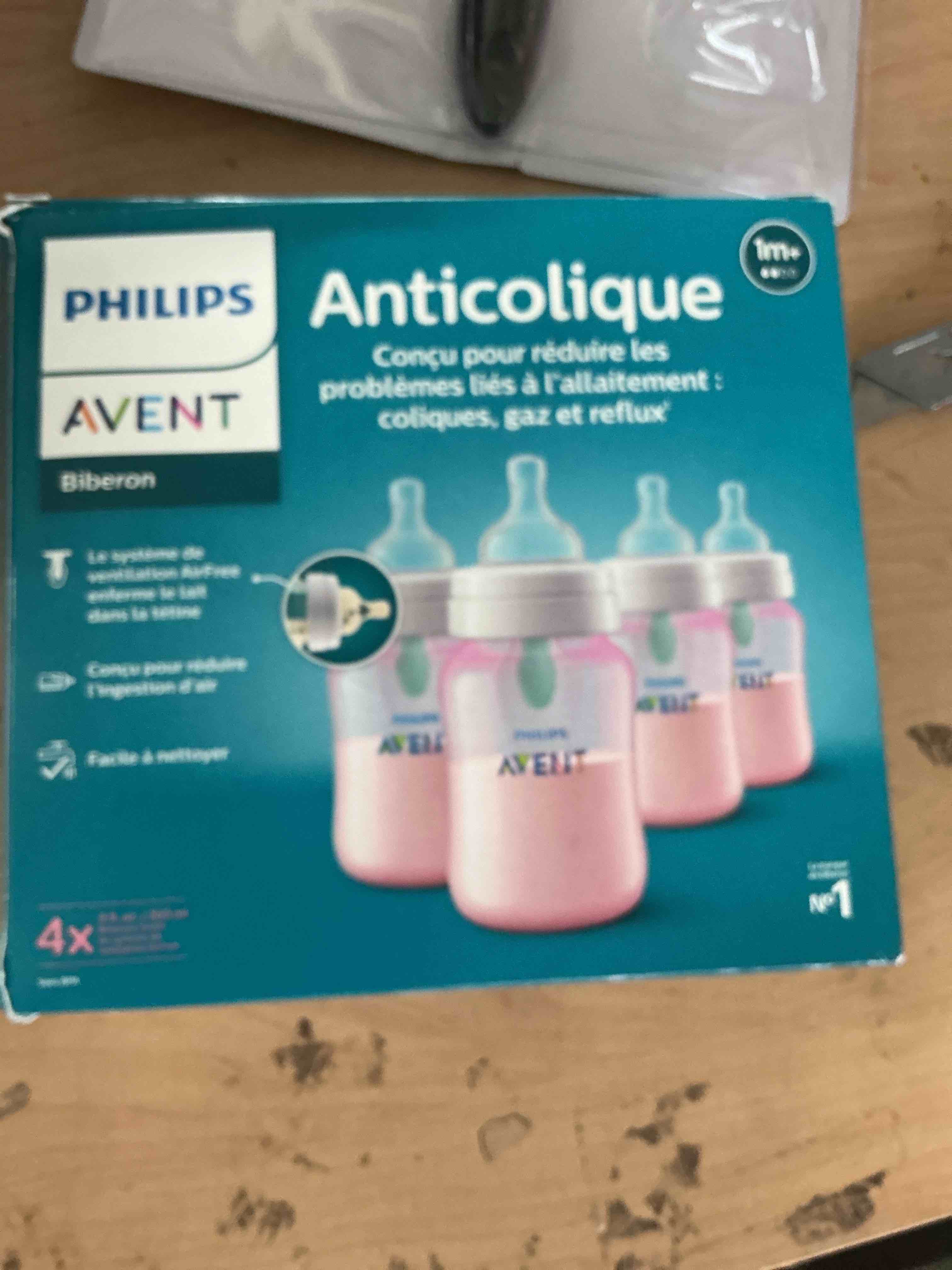 Condition photo showing New/Like New for philips avent anti-colic baby bottles with airfree vent, 9oz, pink, pack of 4, scy703/14