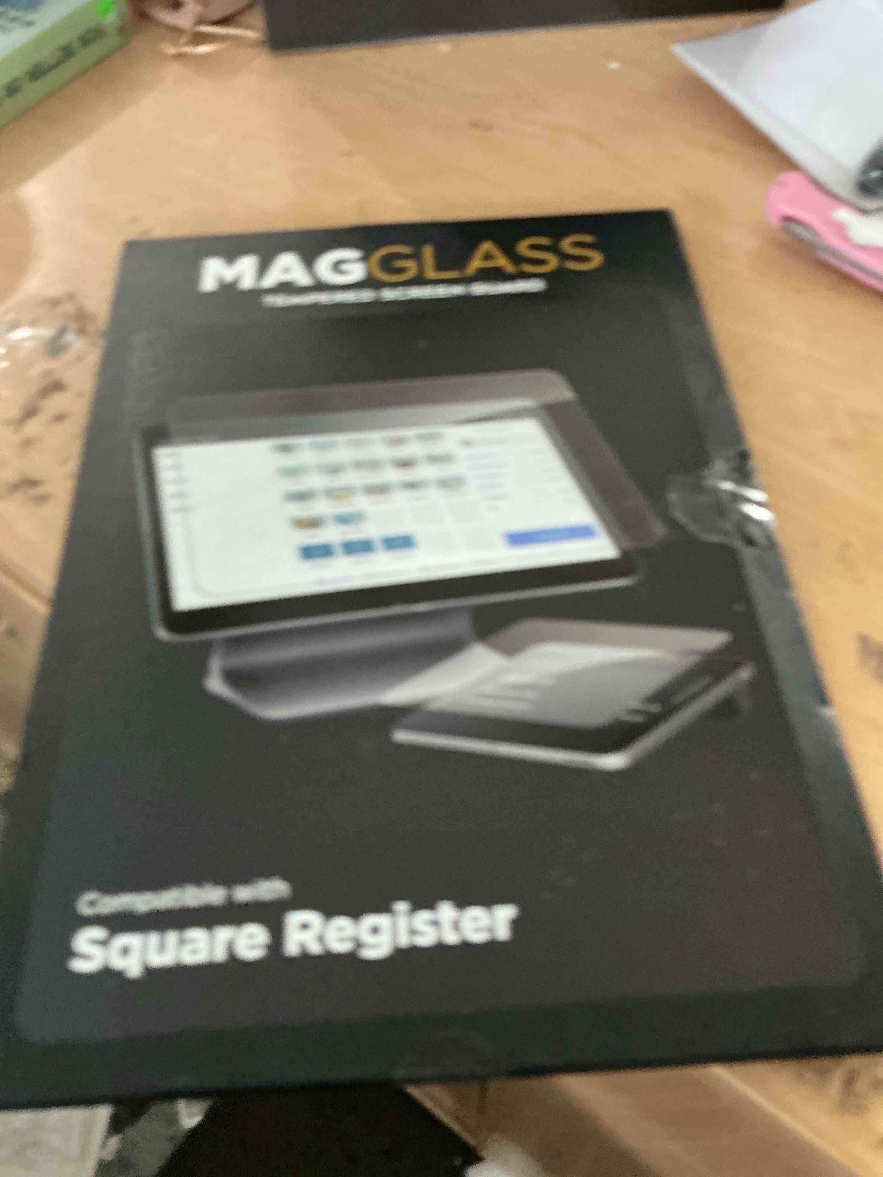Condition photo showing New/Like New for magglass screen protector designed for square register (3 piece) uhd protective tempered glass guard