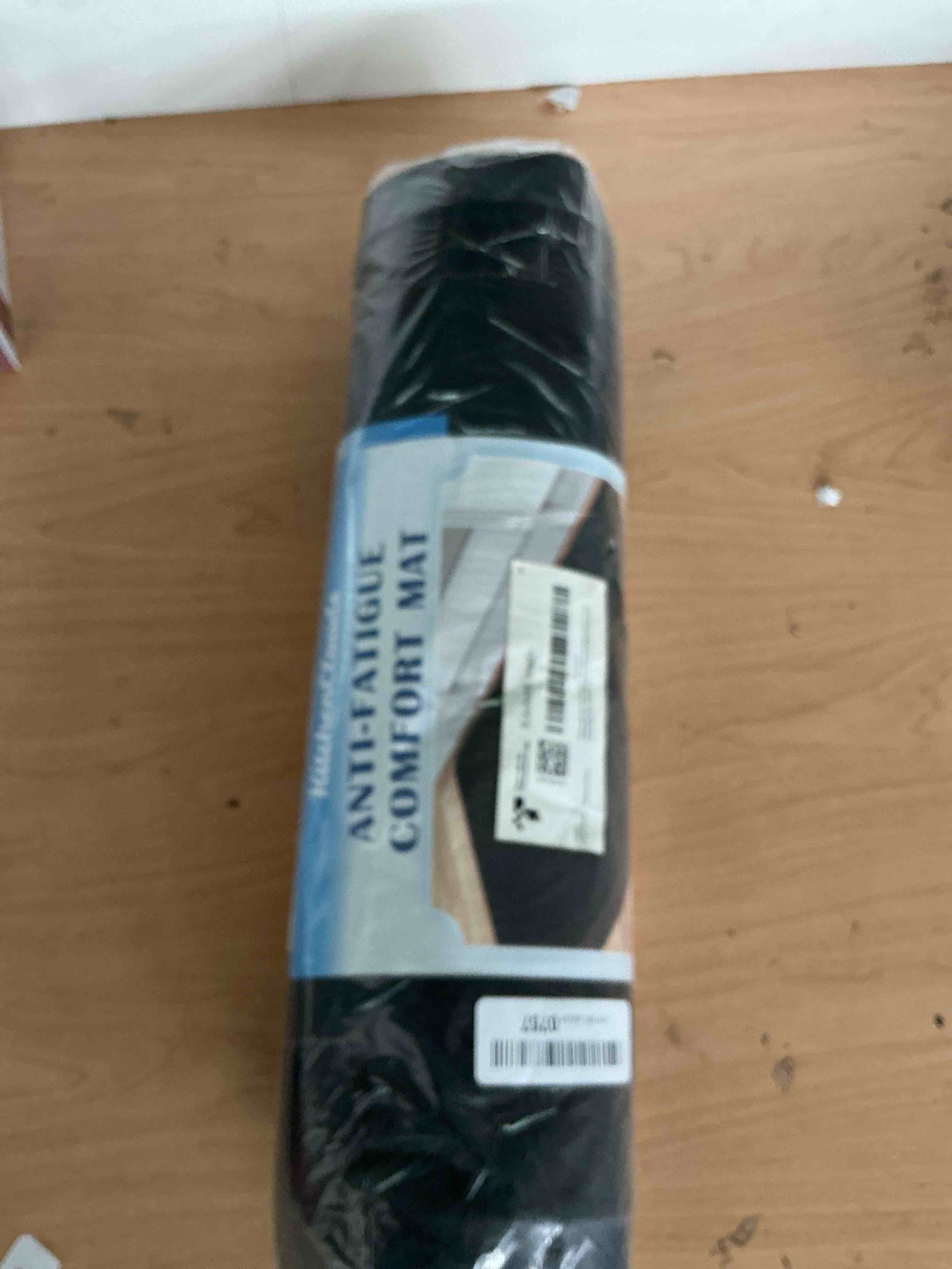 Condition photo showing New/Like New for kitchenclouds kitchen mat cushioned anti fatigue rug 17.3"x28" water resistant, non slip, standing and comfort desk/floor mats for house sink office (black) black 28"l x 17.3"w x 0.5"th