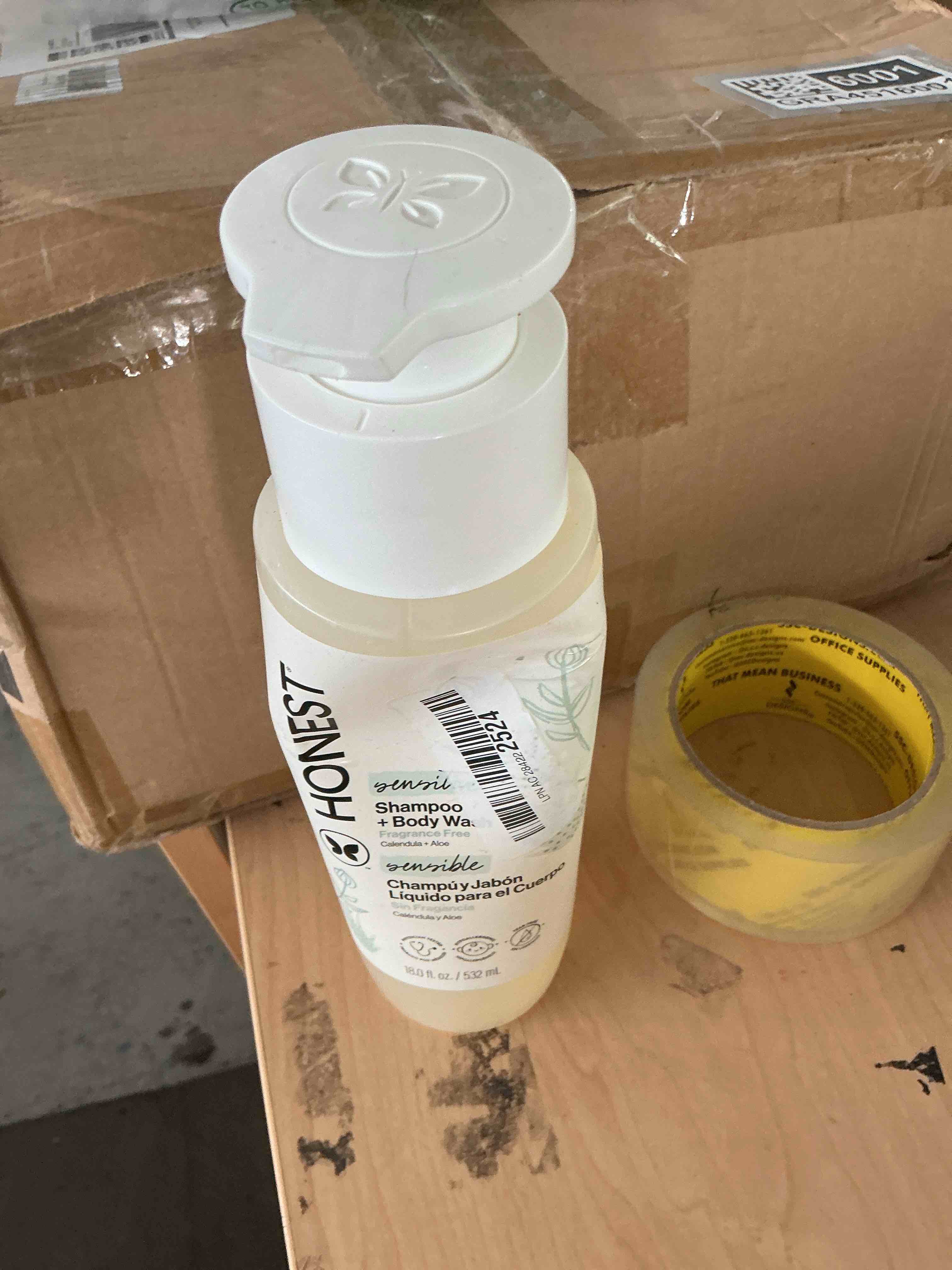 Condition photo showing Good Condition for the honest company shampoo & body wash, tear-free, fragrance-free, 18 fl oz