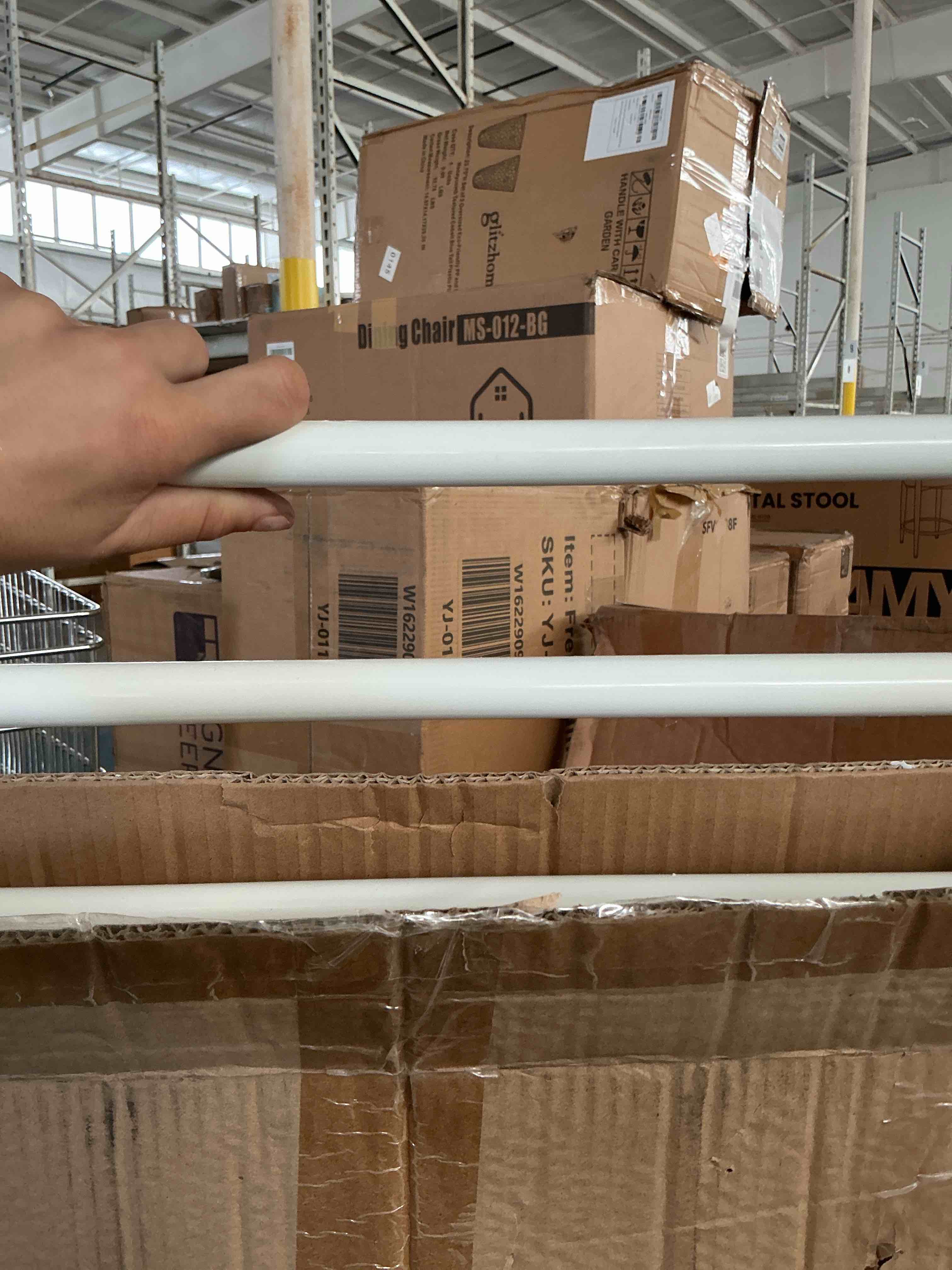 Condition photo showing As Is for heated towel warmer rack plug i aluminum 1wall mounted, basic white