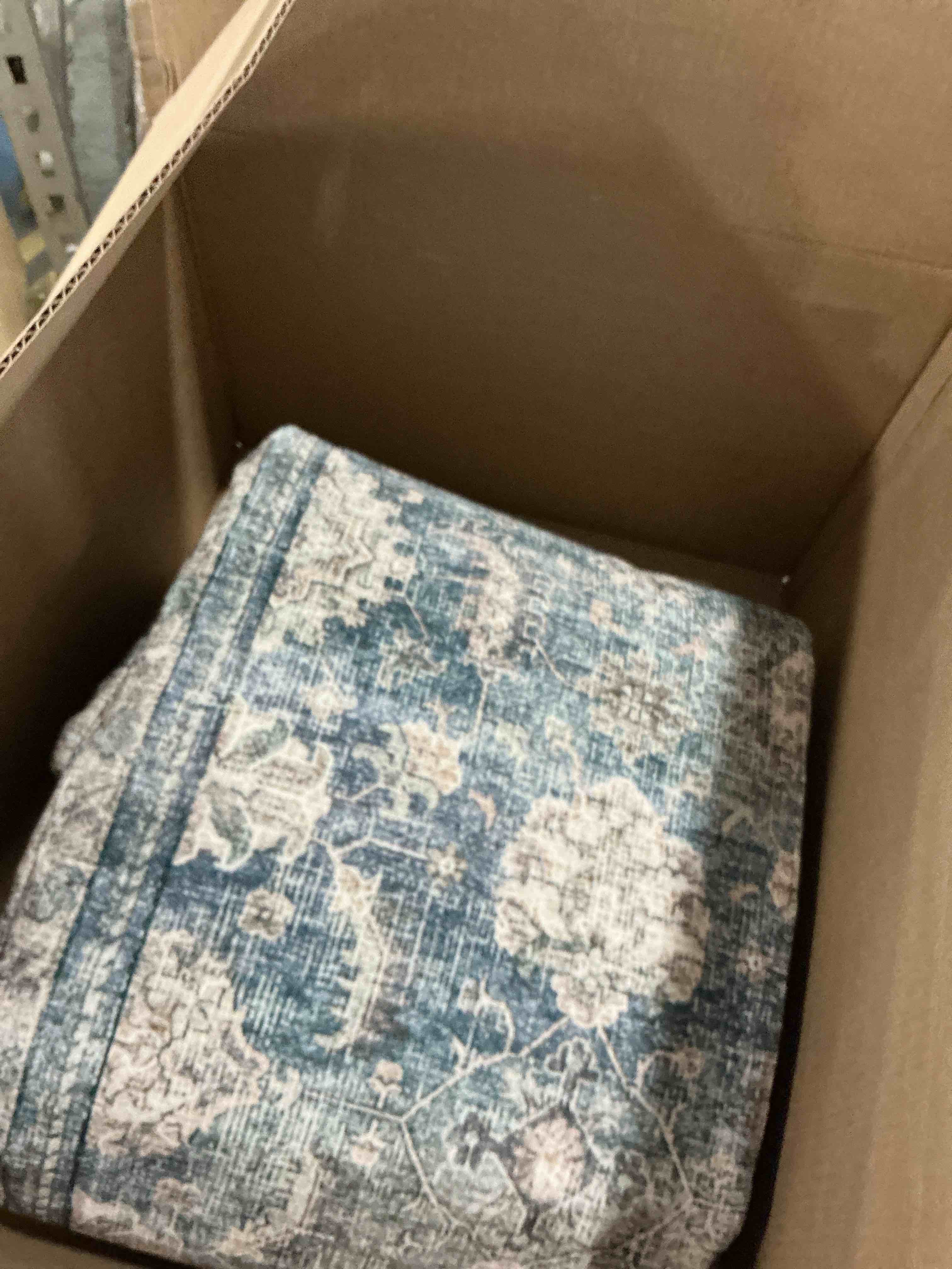 Condition photo showing New/Like New for garveehome living room rugs 10x13 large vintage printed area rugs with non-slip backing, stain-resistant oriental accent rugs, washable farmhouse low pile rugs for bedroom, office, blue