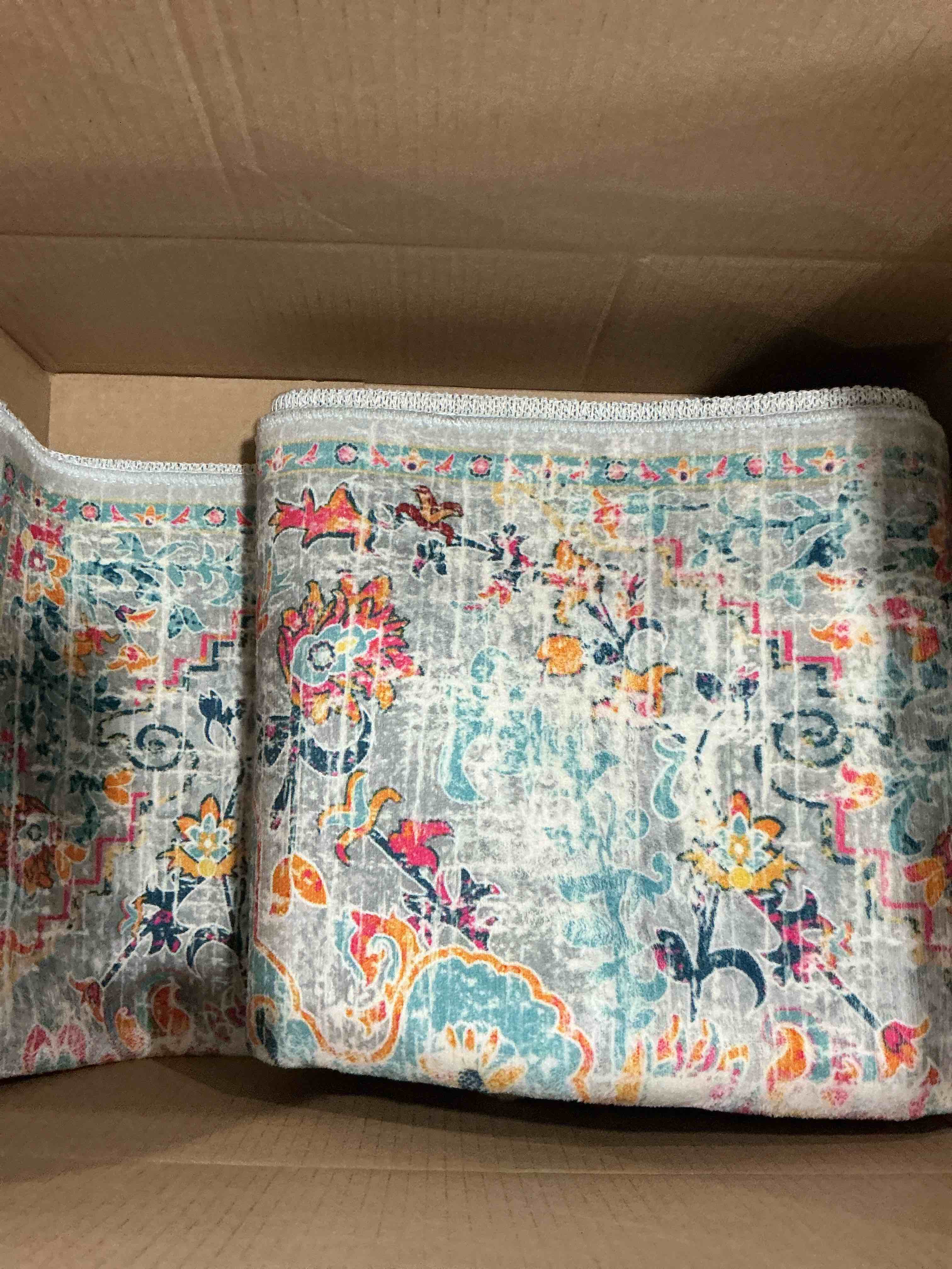 Condition photo showing New/Like New for unique loom chromatic collection modern colorful & vibrant abstract area rug for any home décor (rectangular, multi/look at photo for exact design