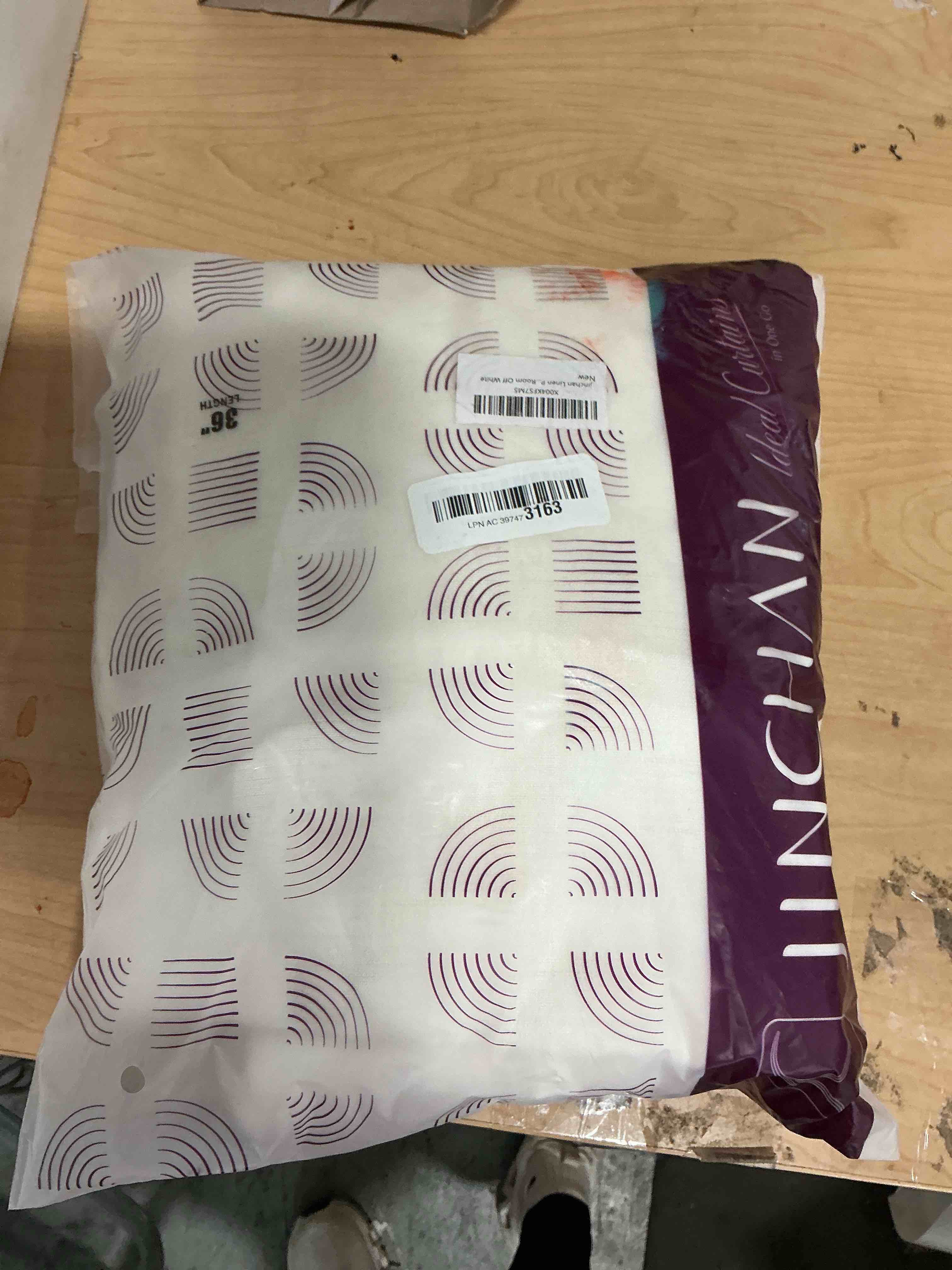 Condition photo showing New/Like New for jinchan linen pinch pleated kitchen curtains 36 inch 4 panels, natural linen tier curtains back tab beige farmhouse cafe, light filtering small window drapes for bathroom laundry room off white 26"w x 36"l (pack of 4) pinch pleated white