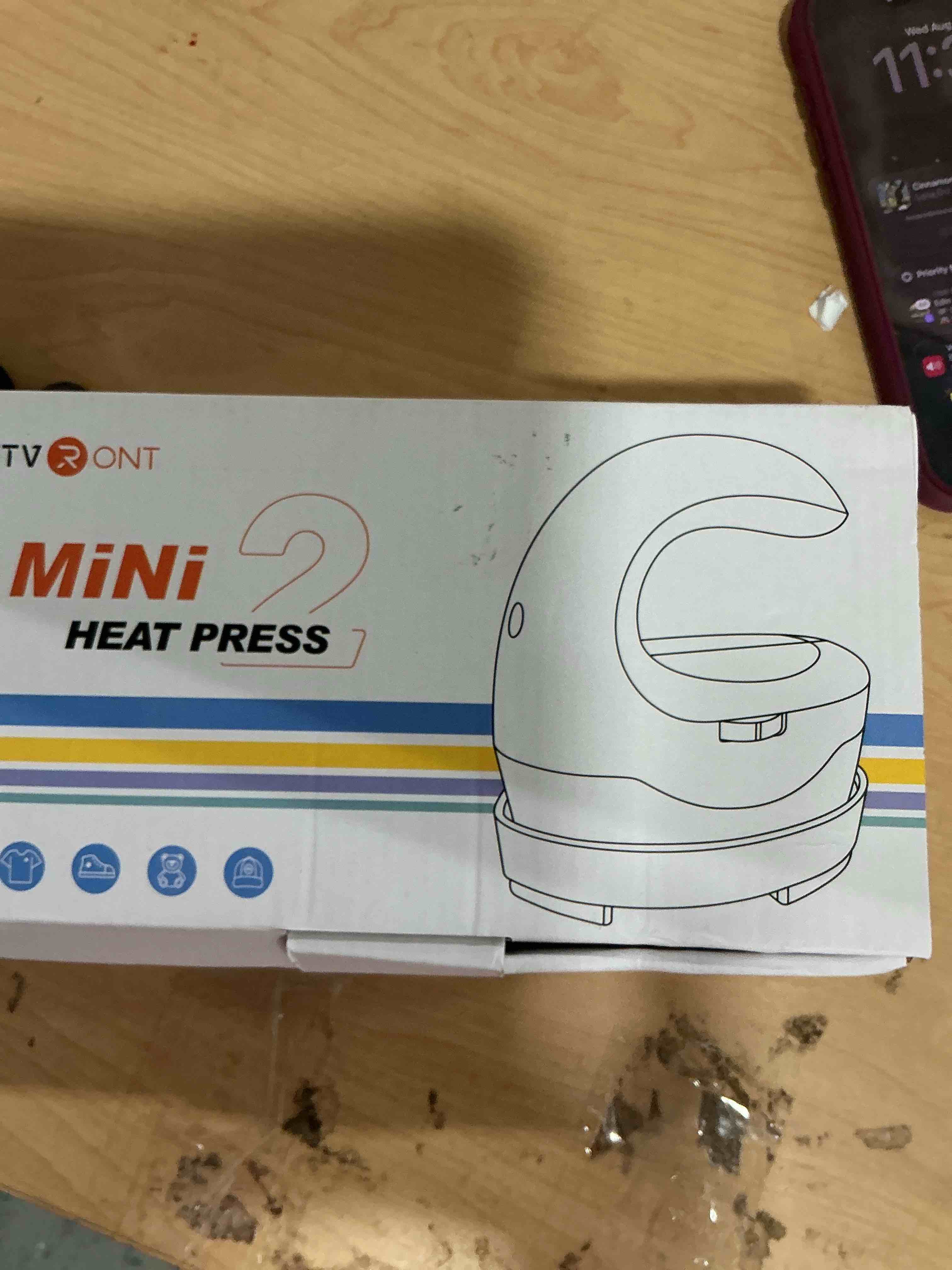 Condition photo showing New/Like New for htvront heat press mini heat press machine, mini iron for perler beads, small heat press portable iron press machine for t shirts, hats, heating transfer projects pink