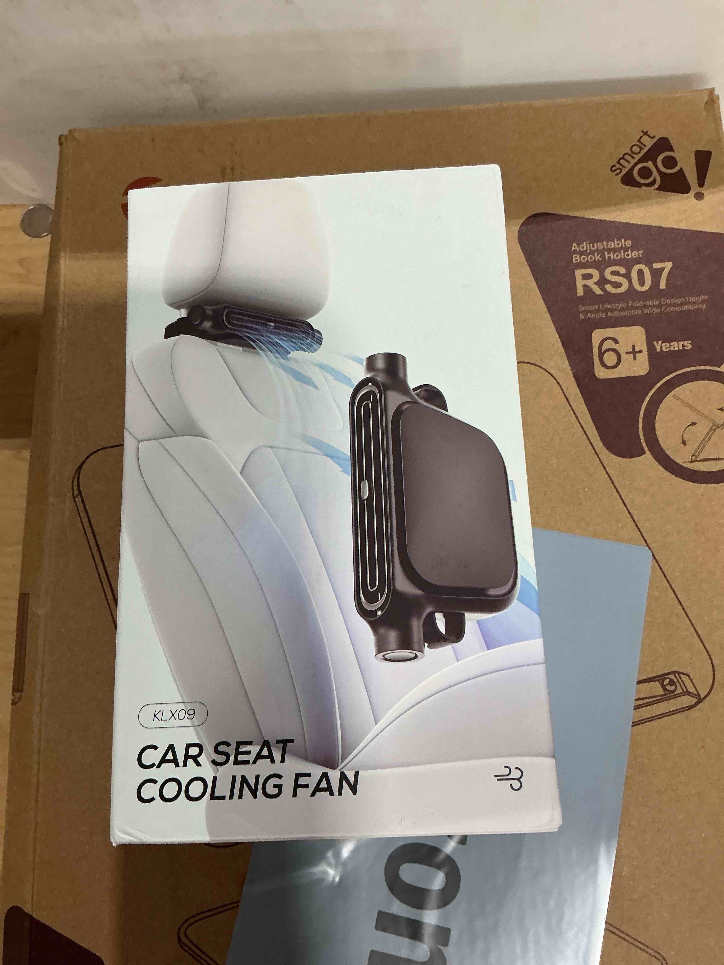 Condition photo showing New/Like New for car seat fan for driver & backseat - 2026 upgraded mini portable usb back cooling fan kids baby quiet headrest neck fan accessories with 3 adjustable wind speeds for almost vehicle jeep van rv truck