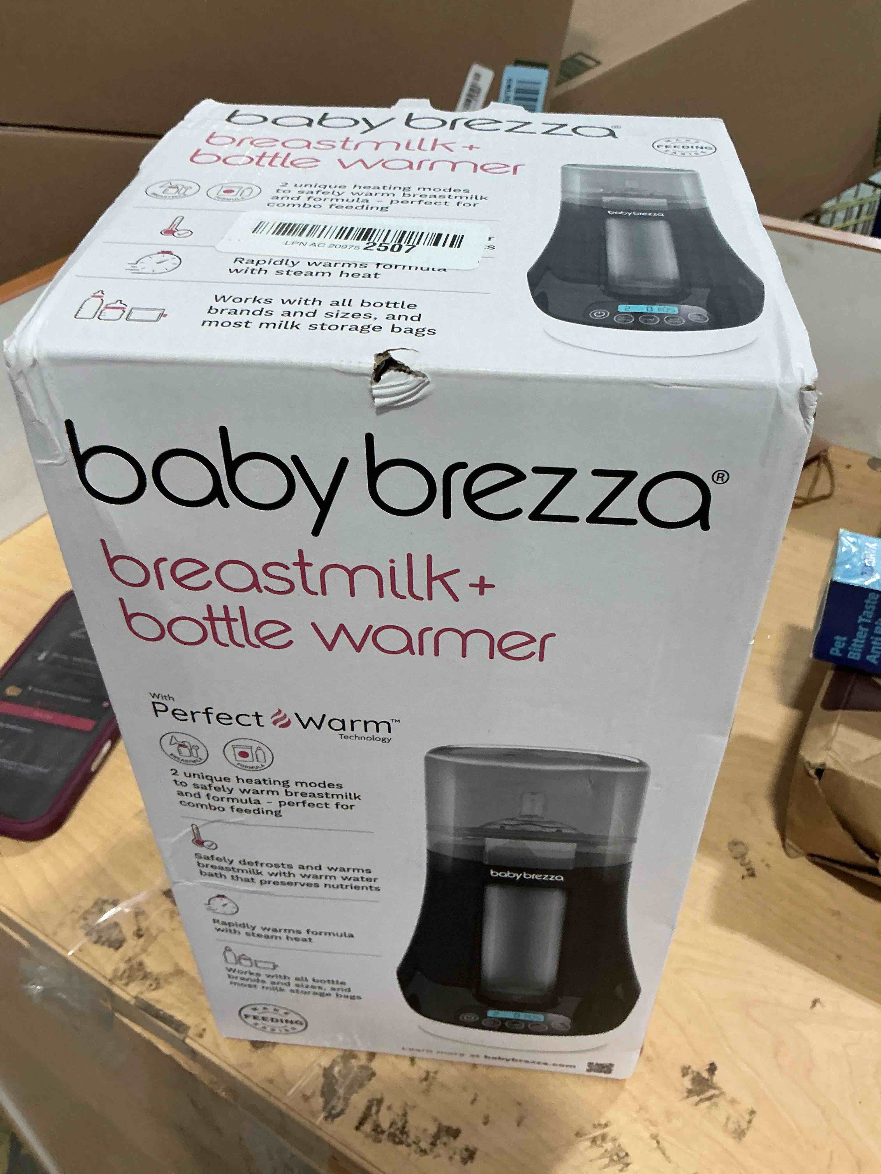 Condition photo showing New/Like New for baby brezza fast baby bottle warmer - baby milk warmer + breastmilk warmer defroster – 2 unique temperatures for breastmilk + formula - universal fit for all bottles, storage bags + food jars