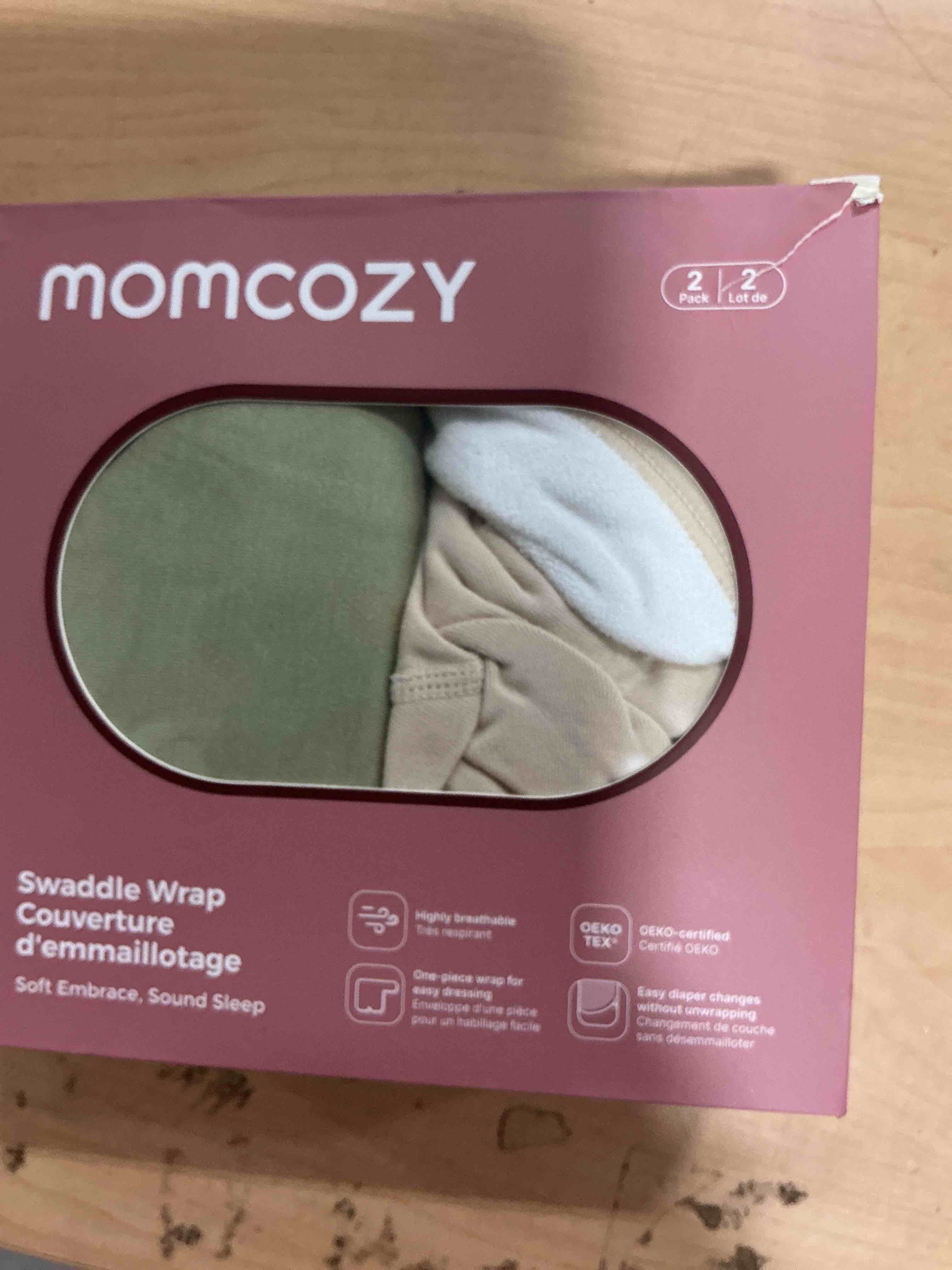 Condition photo showing New/Like New for momcozy swaddles for newborns, quiet fastener swaddle for infant 0-3 months | new-parent-friendly sleep sack, reduce startle reflex, newborn boys girls registry essentials, 2-pack, meadow meadow one size (0-3 months)