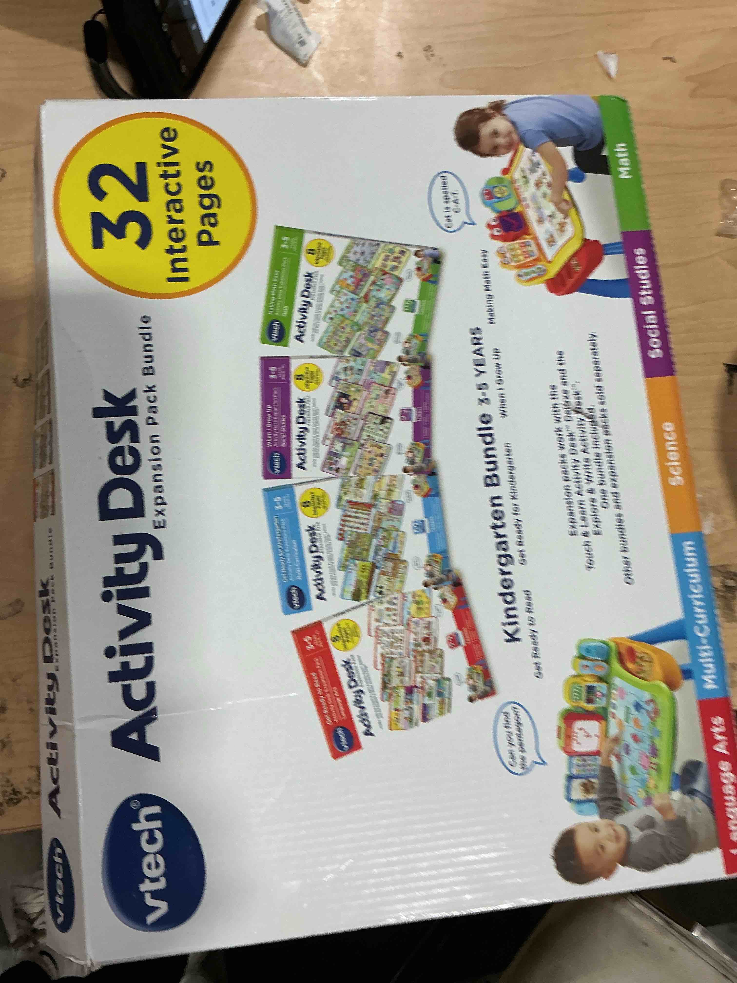 Condition photo showing New/Like New for vtech touch and learn activity desk 4-in-1 kindergarten expansion pack bundle for age 3-5