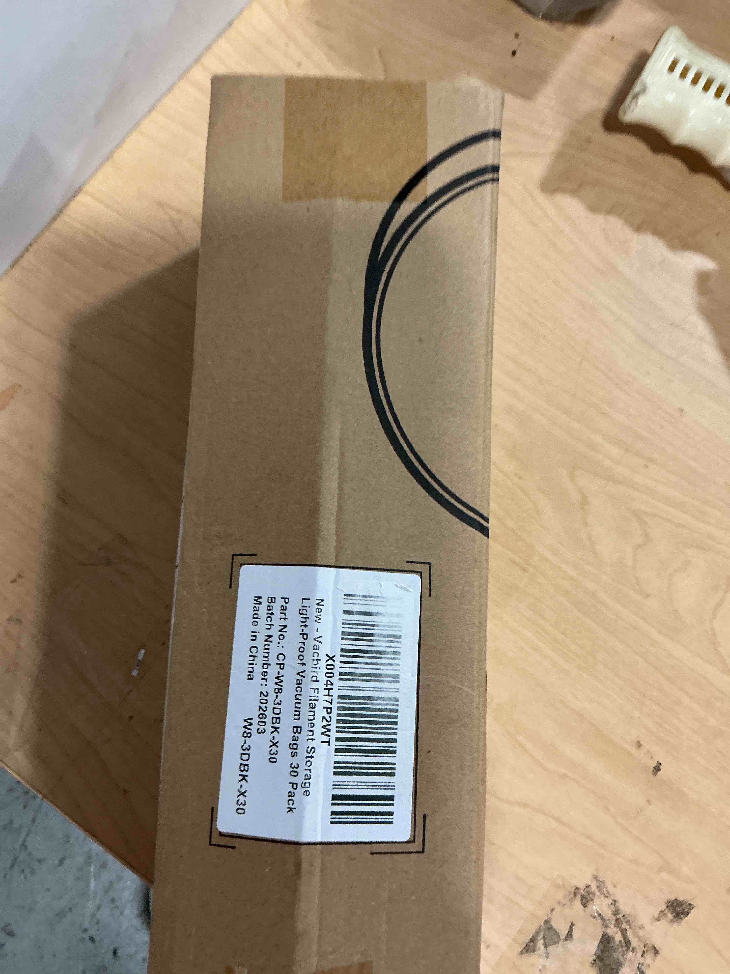 Condition photo showing New/Like New for 30pcs filament storage bags light-proof vacuum storage kit with usb pump, 3d printer filament vacuum sealed bags for keeping dry, plus size 32x34cm 30 black bags + usb pump