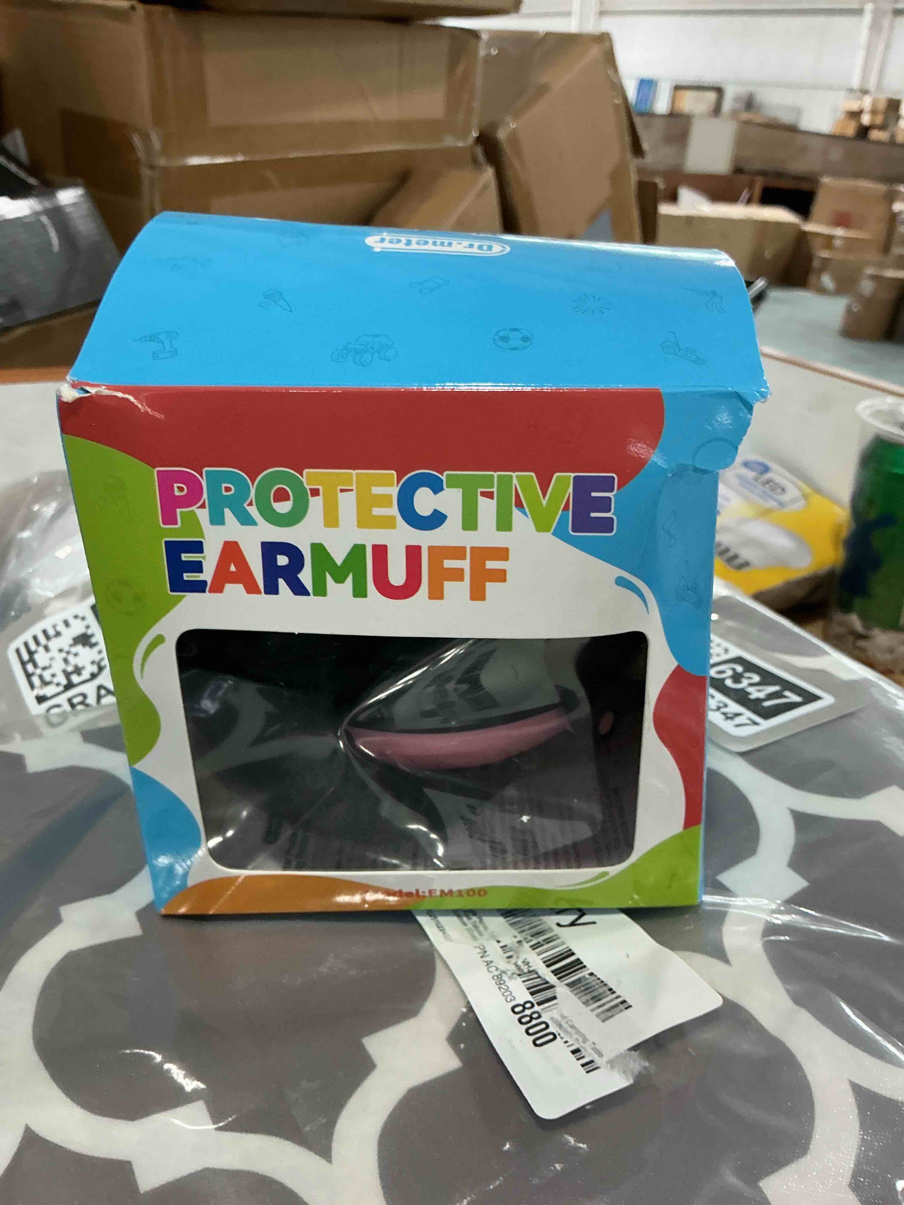 Condition photo showing New/Like New for dr.meter ear muffs for noise reduction: 27.4snr noise cancelling headphones for kids adults, em100 adjustable hearing protection earmuffs for monster jam, autism sensory, concerts, fireworks green