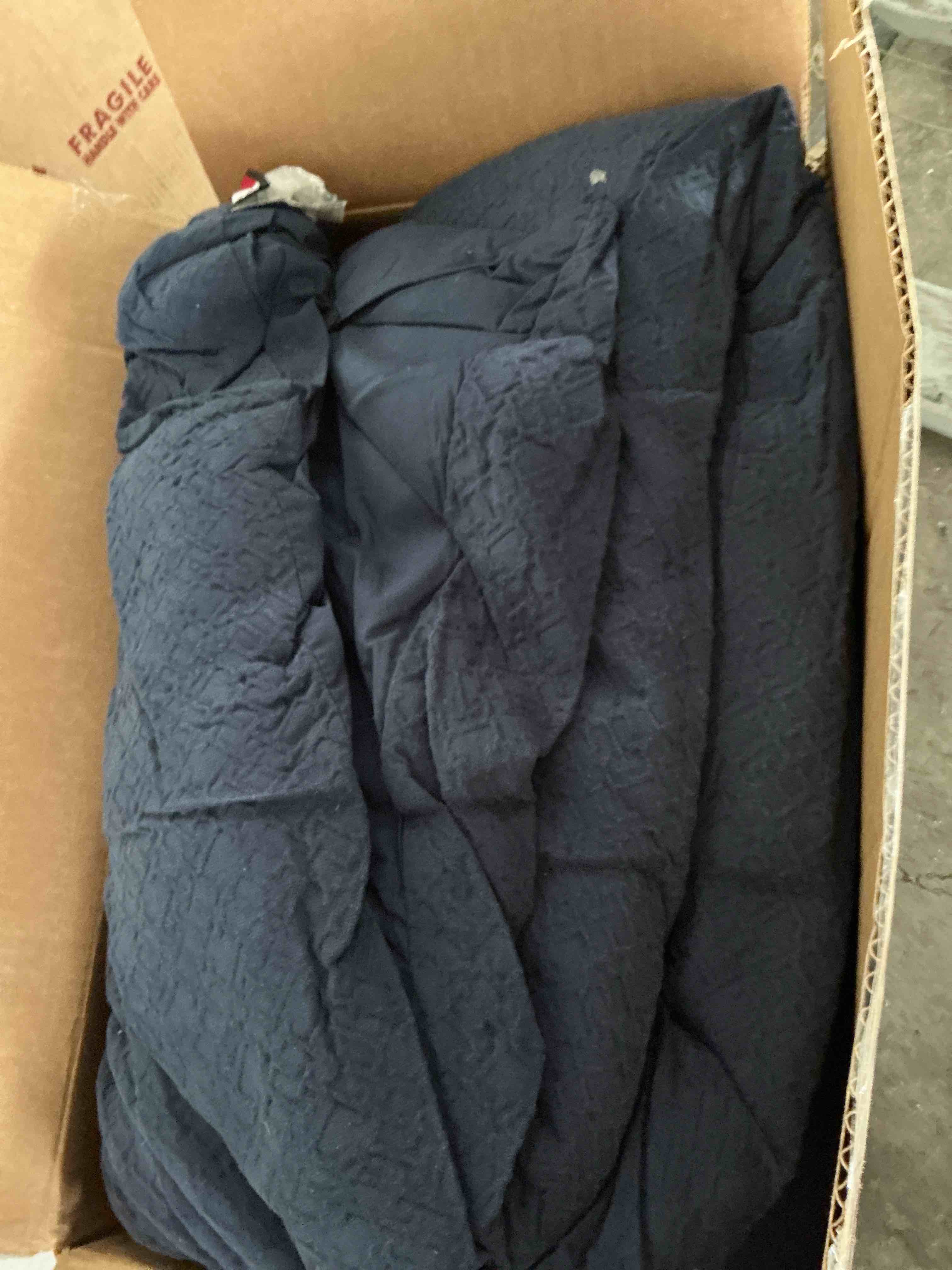 Condition photo showing Good Condition for tommy hilfiger - queen comforter, ultra-soft plush reverse with channel stitch design, medium weight (classic comfort blue)