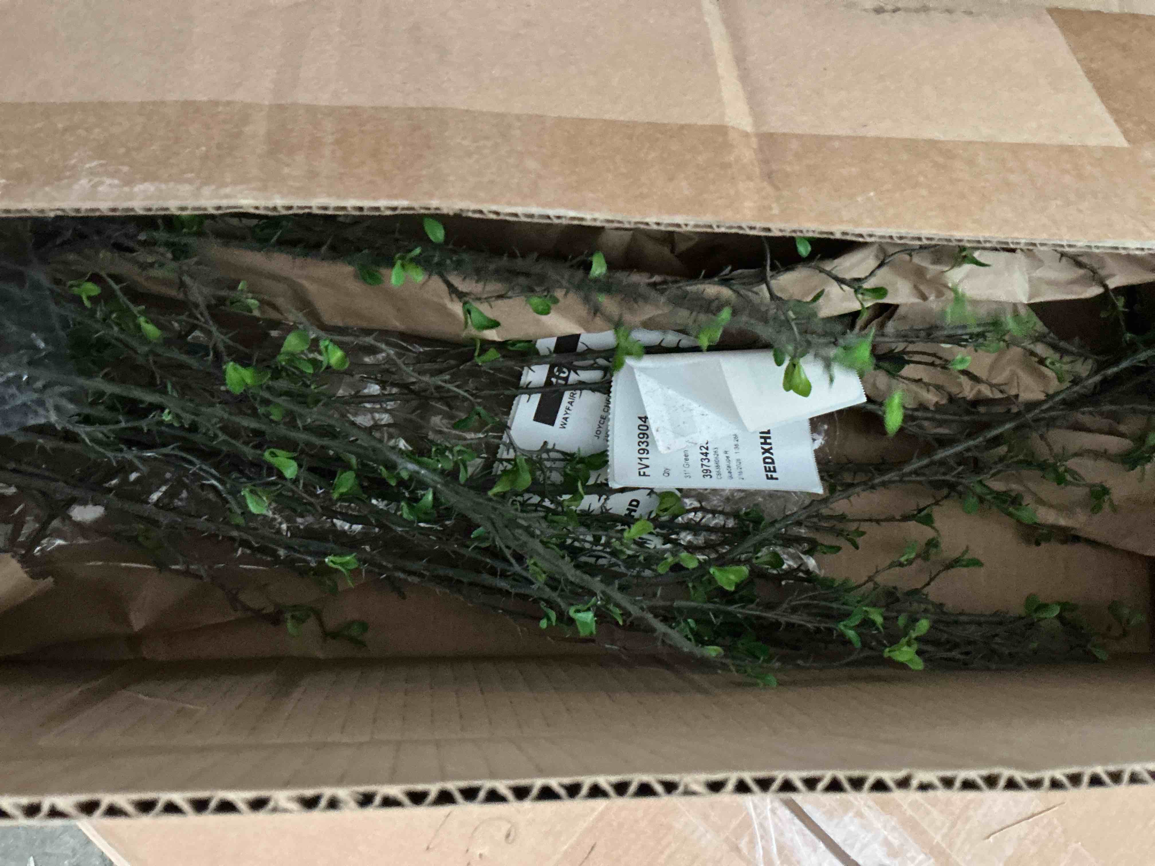 Condition photo showing New/Like New for vickerman everyday 33" indoor artificial green baby leaf branch - realistic looking colorful foliage of durable plastic - maintenance free - 2 per pack