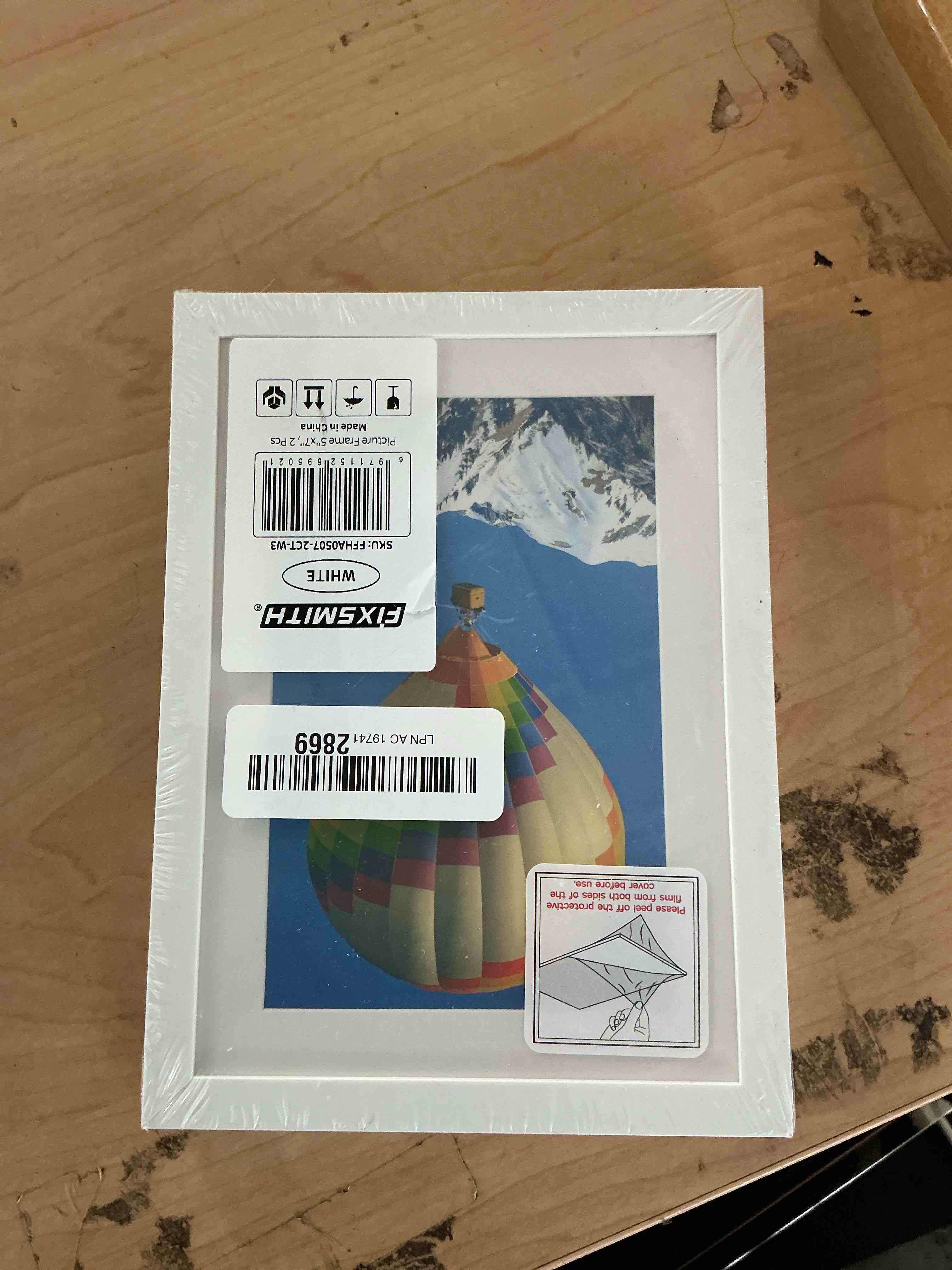 Condition photo showing New/Like New for fixsmith 2 pack 4x6 acrylic picture frames, clear magnetic frames with stand, uv resistant, horizontal/vertical display, perfect for home office