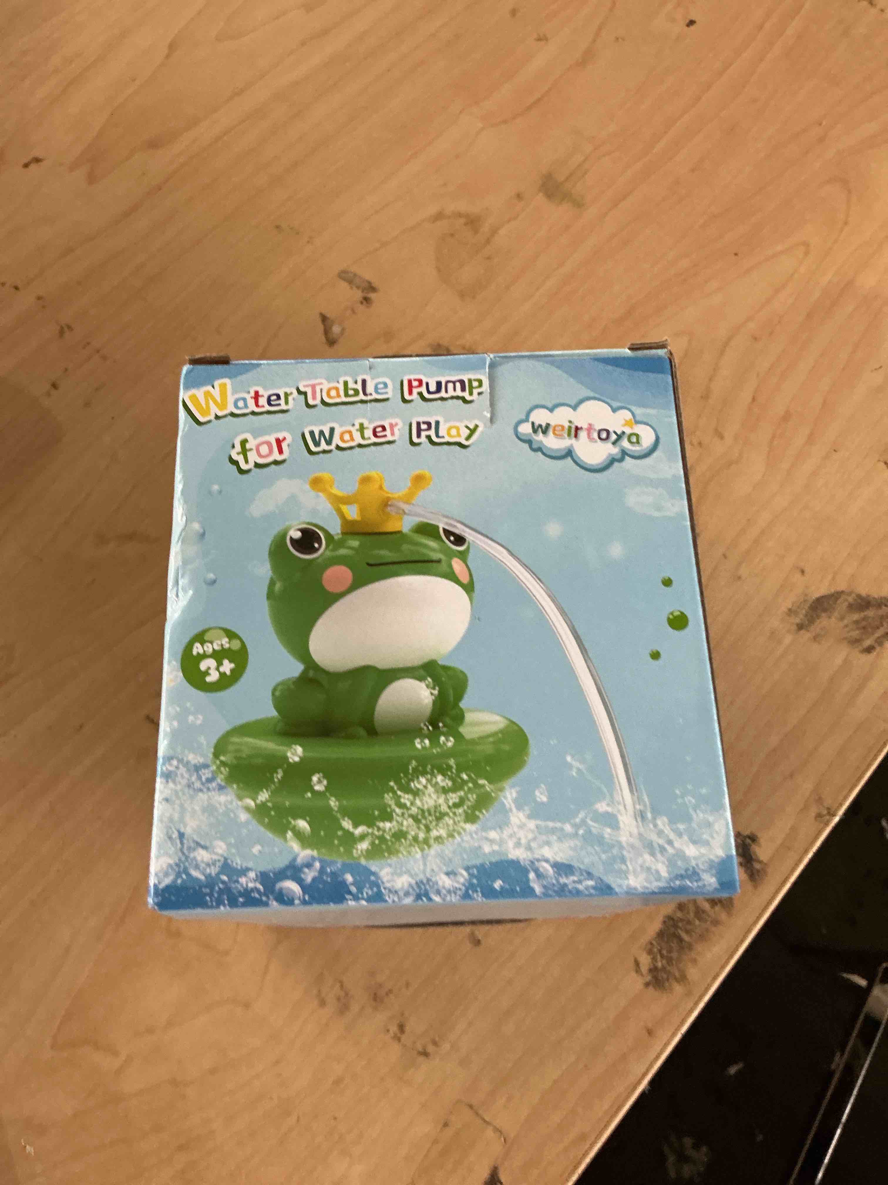 Condition photo showing New/Like New for dinosaur water table pump continuous flow – battery powered rechargeable water pump - water table accessories (green)