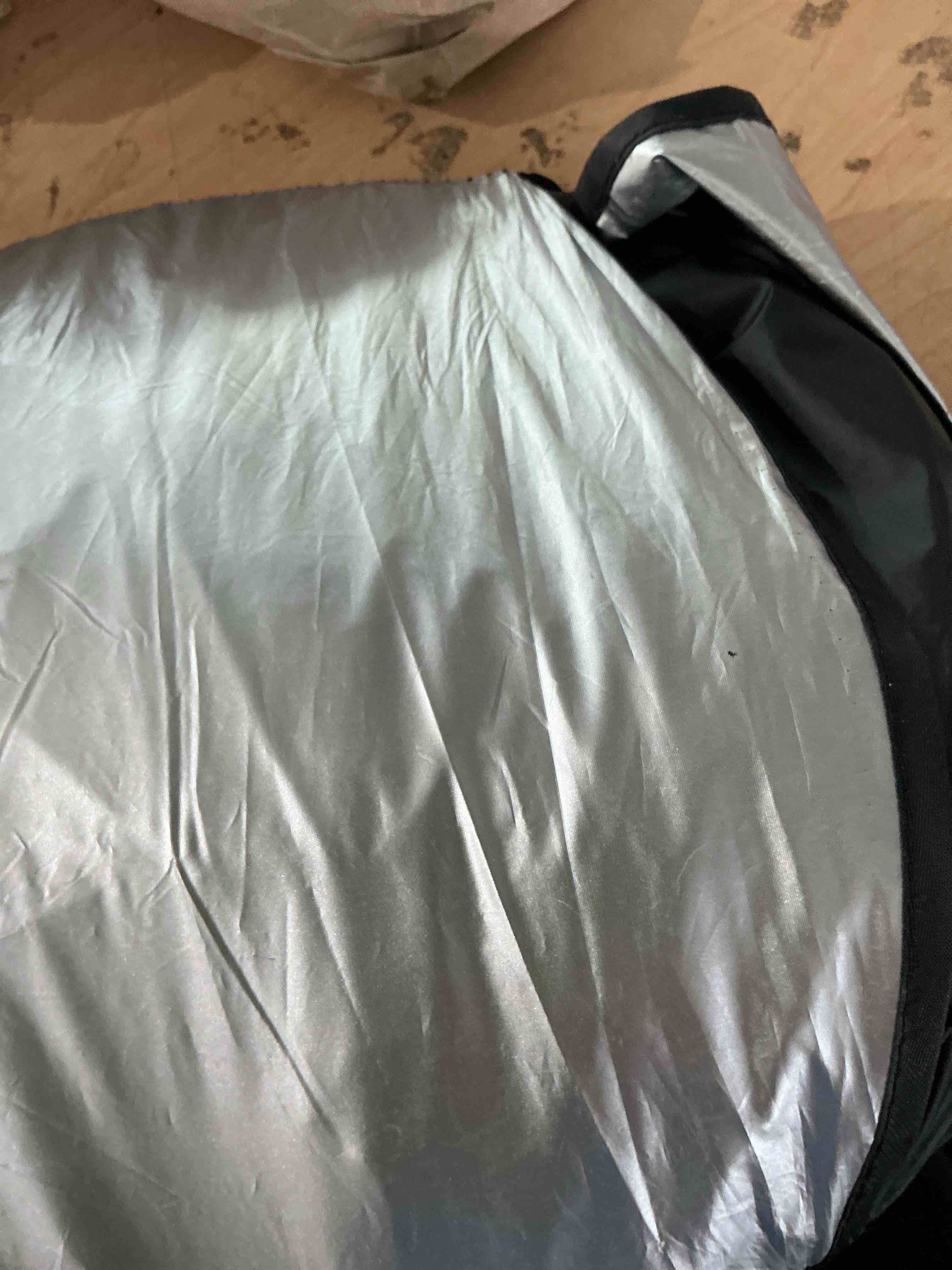 Condition photo showing New/Like New for econour car windshield sunshade | blocks 99% heat & keeps interior cool | universal fits cars, suvs, trucks | automotive sun screen, visor & car accessories for summer | medium (64x32 inches)