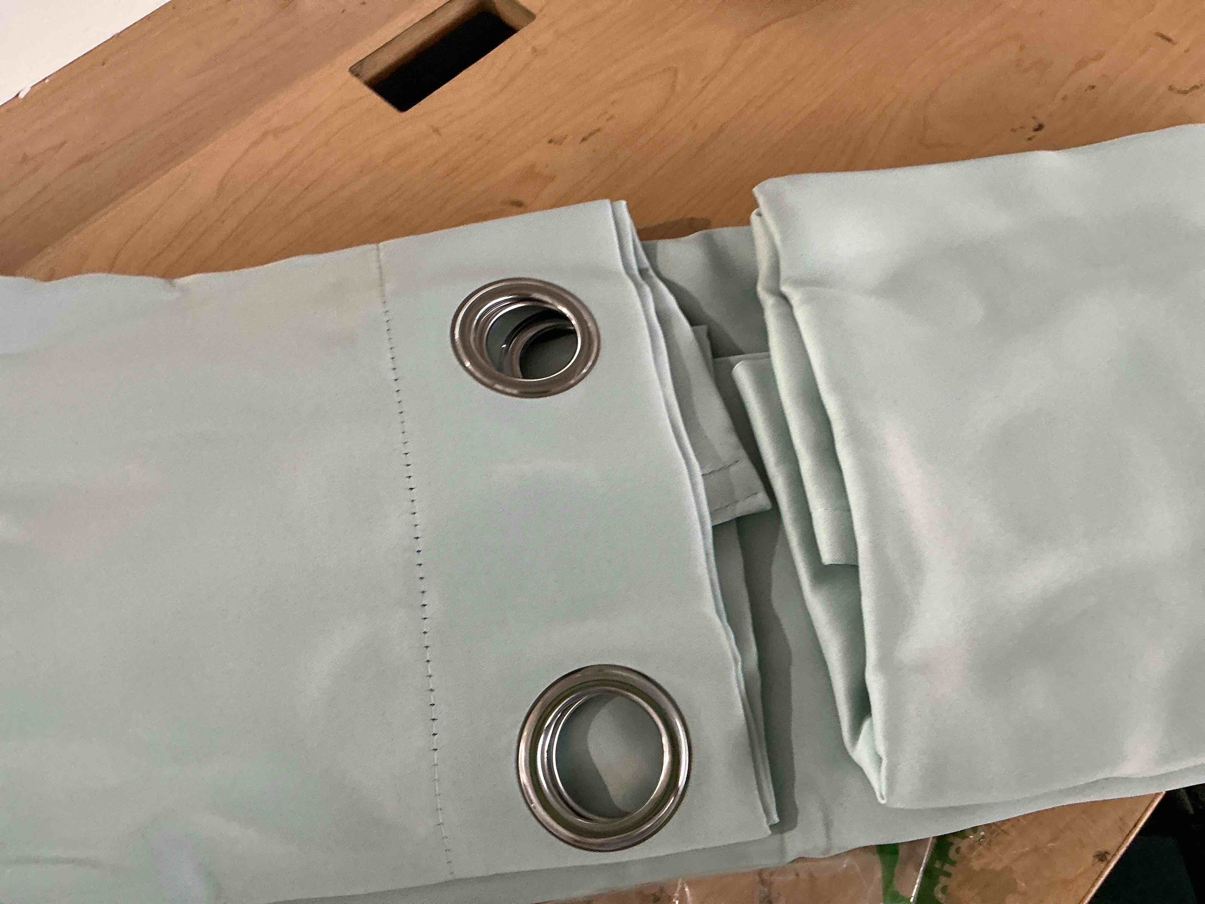 Condition photo showing New/Like New for miulee blackout curtains for bedroom 2 panels 40 x 84 inch long aqua