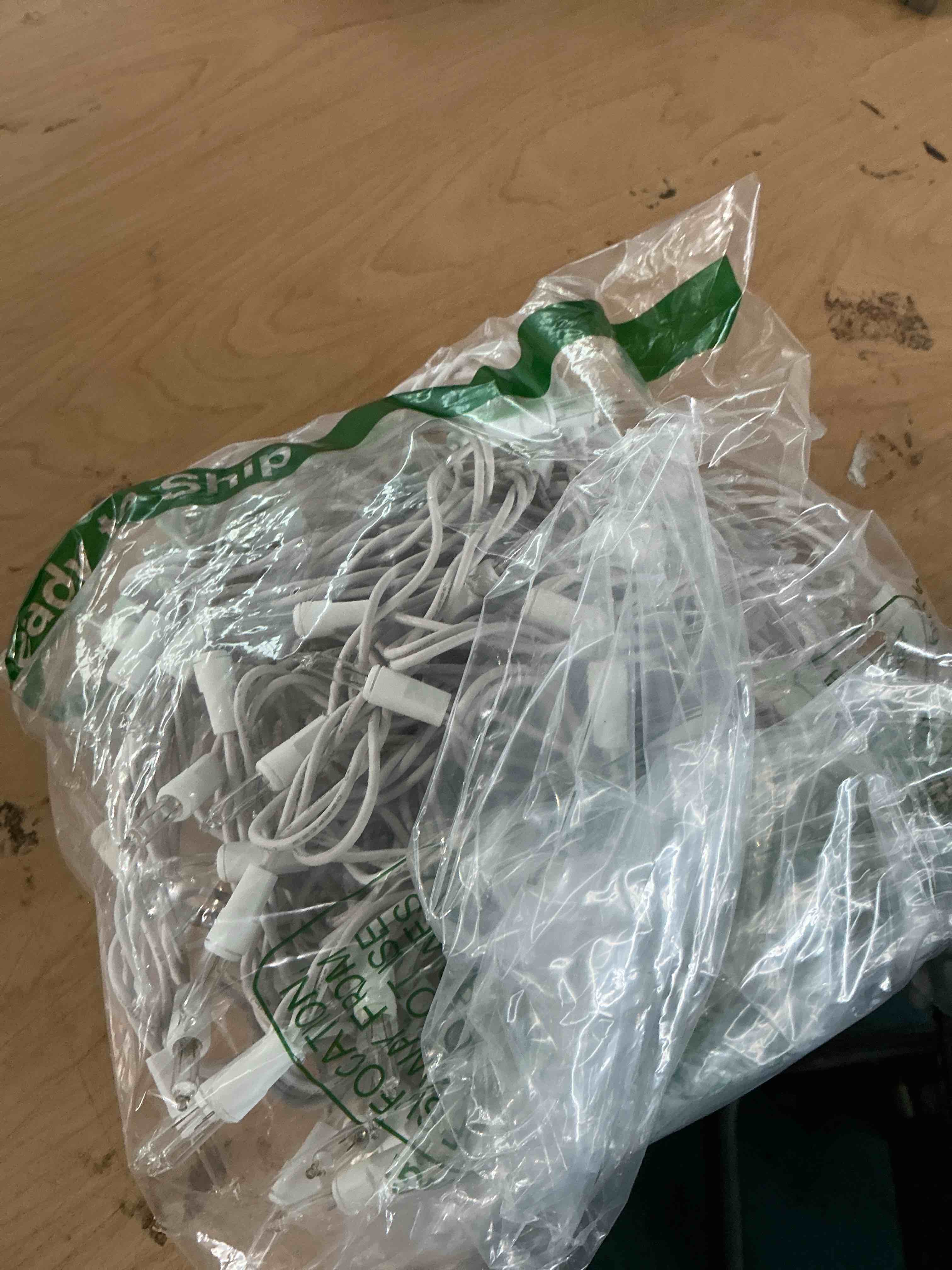 Condition photo showing New/Like New for tw shine warm white christmas lights, 20ft 100 count incandescent white wire christmas tree lights, waterproof xmas string lights for outdoor indoor home party decorations