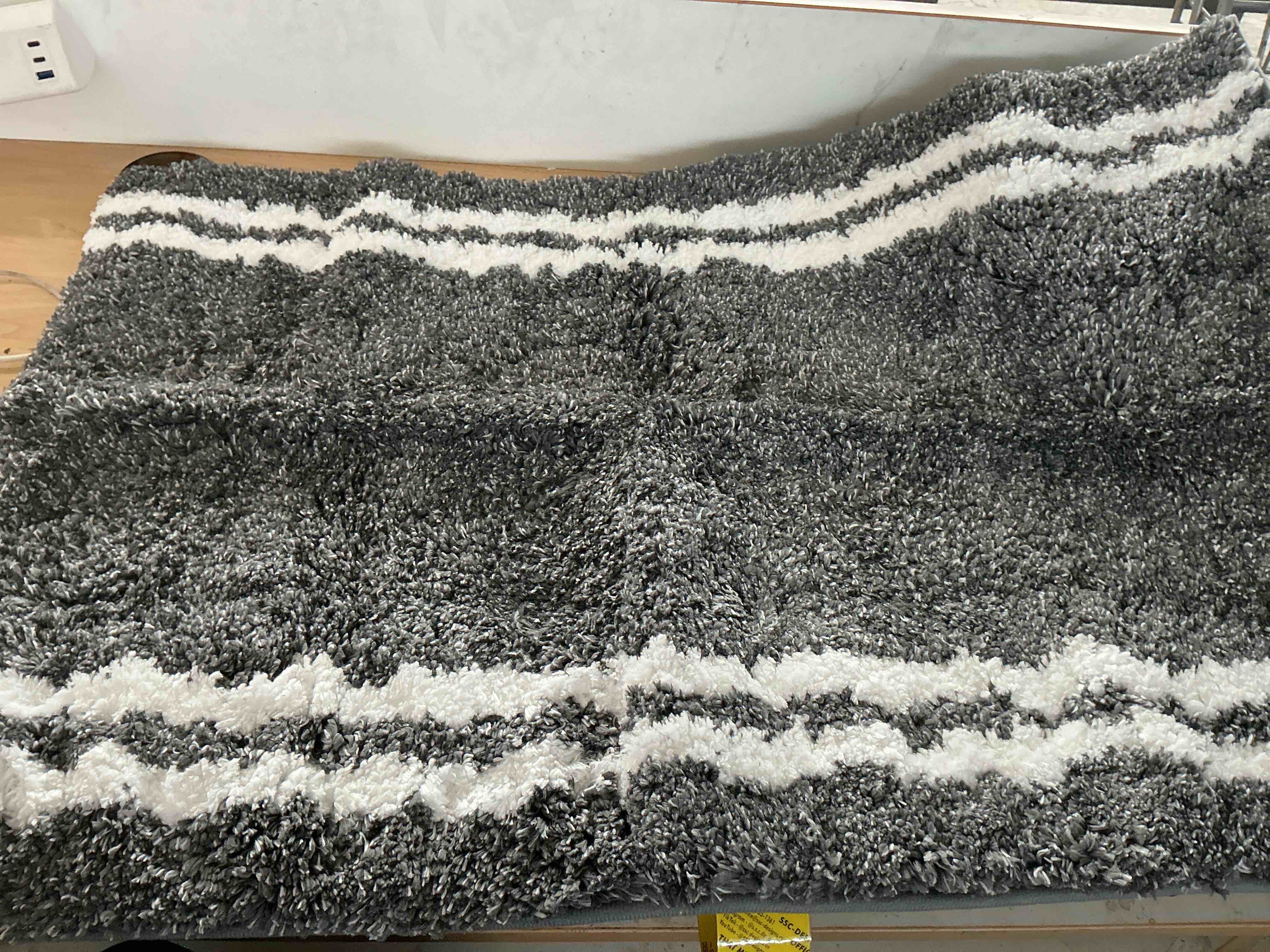 Condition photo showing New/Like New for purrugs bathroom rug, bath mat, 20" x 30", charcoal